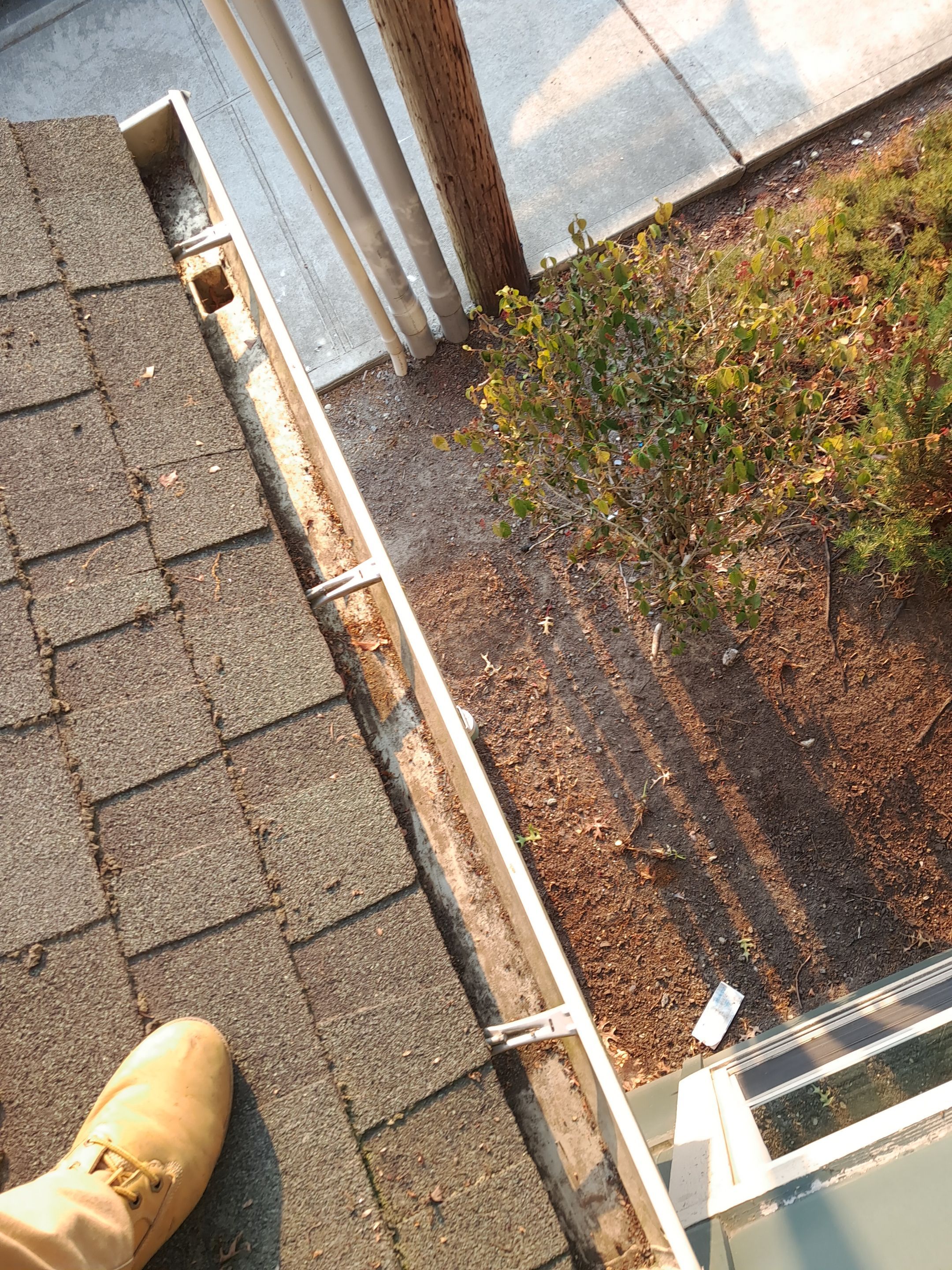 Commercial gutter cleaning Seattle after photo with clean gutters