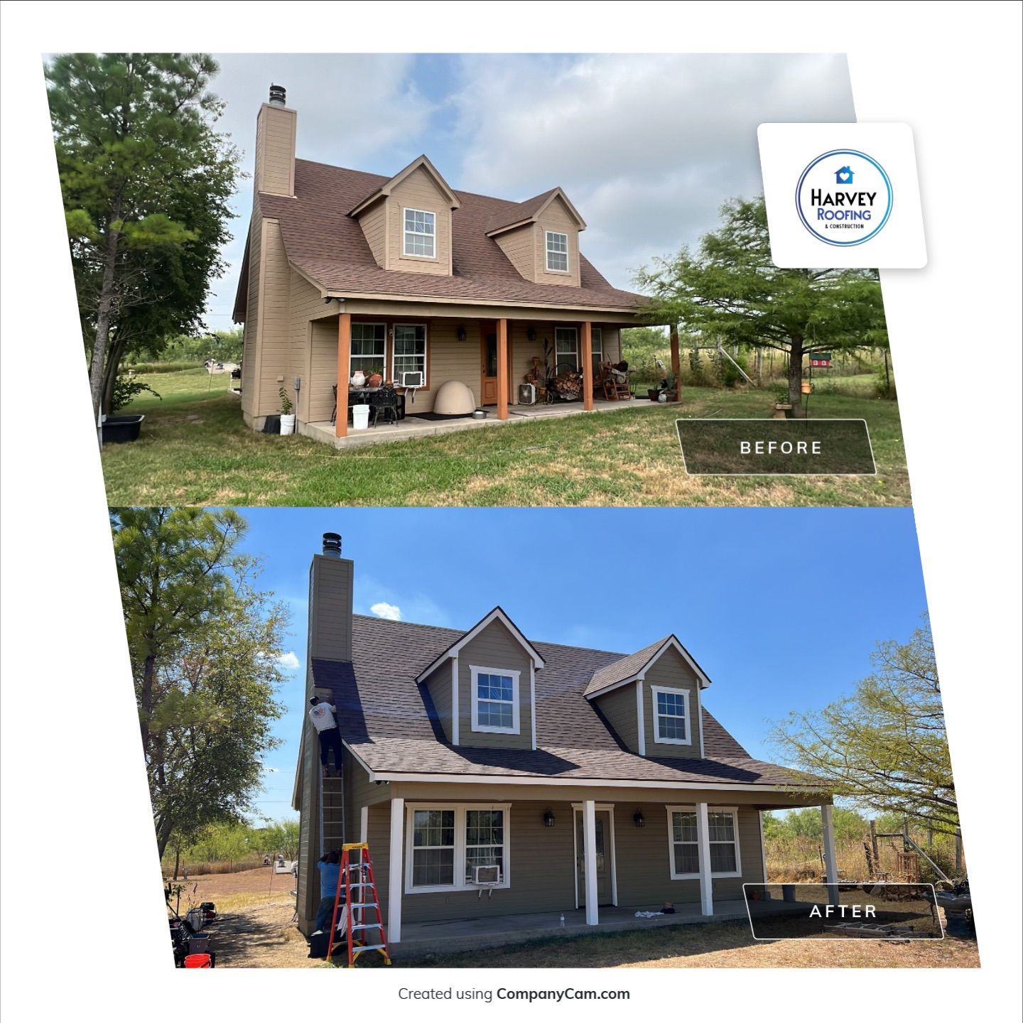 Residential Roofing Installation using Malarkey Vista AR by Harvey Roofing & Construction