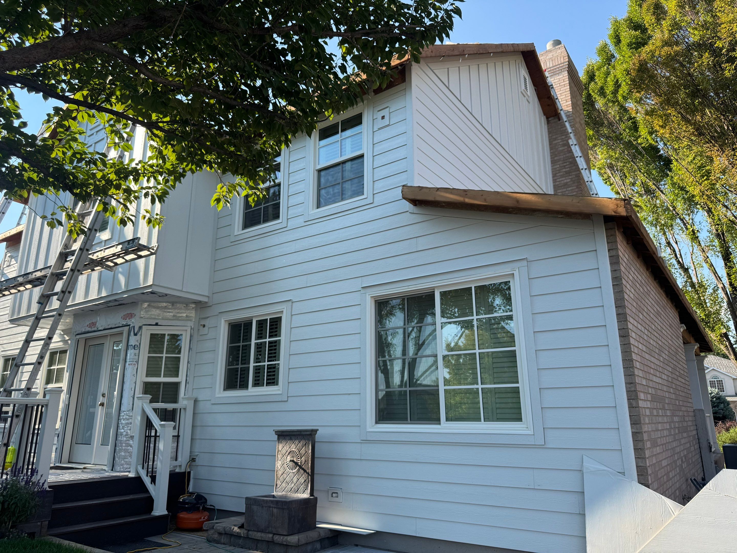 Orem | Custom Hardie Mixed Siding | Arctic White by Ideal Siding Utah