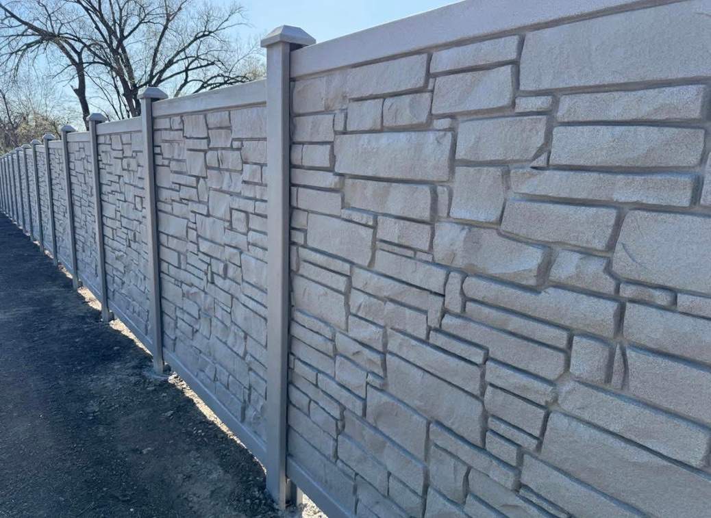 Stone Veneer Fence  by Sota landscaping