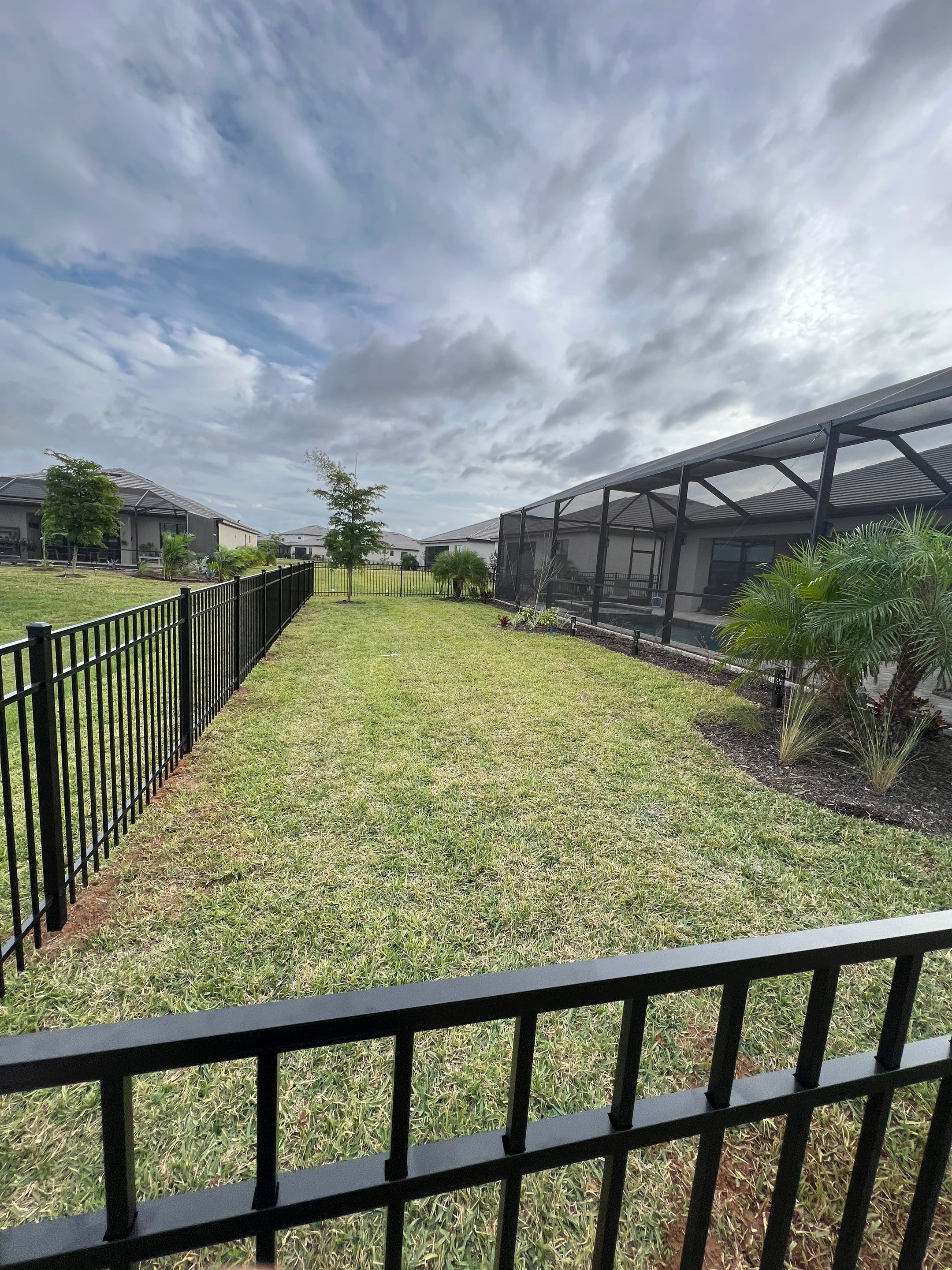 Aluminum Fence Installation using Black 3 Rail Aluminum Fence by Asap fence and gates, LLC