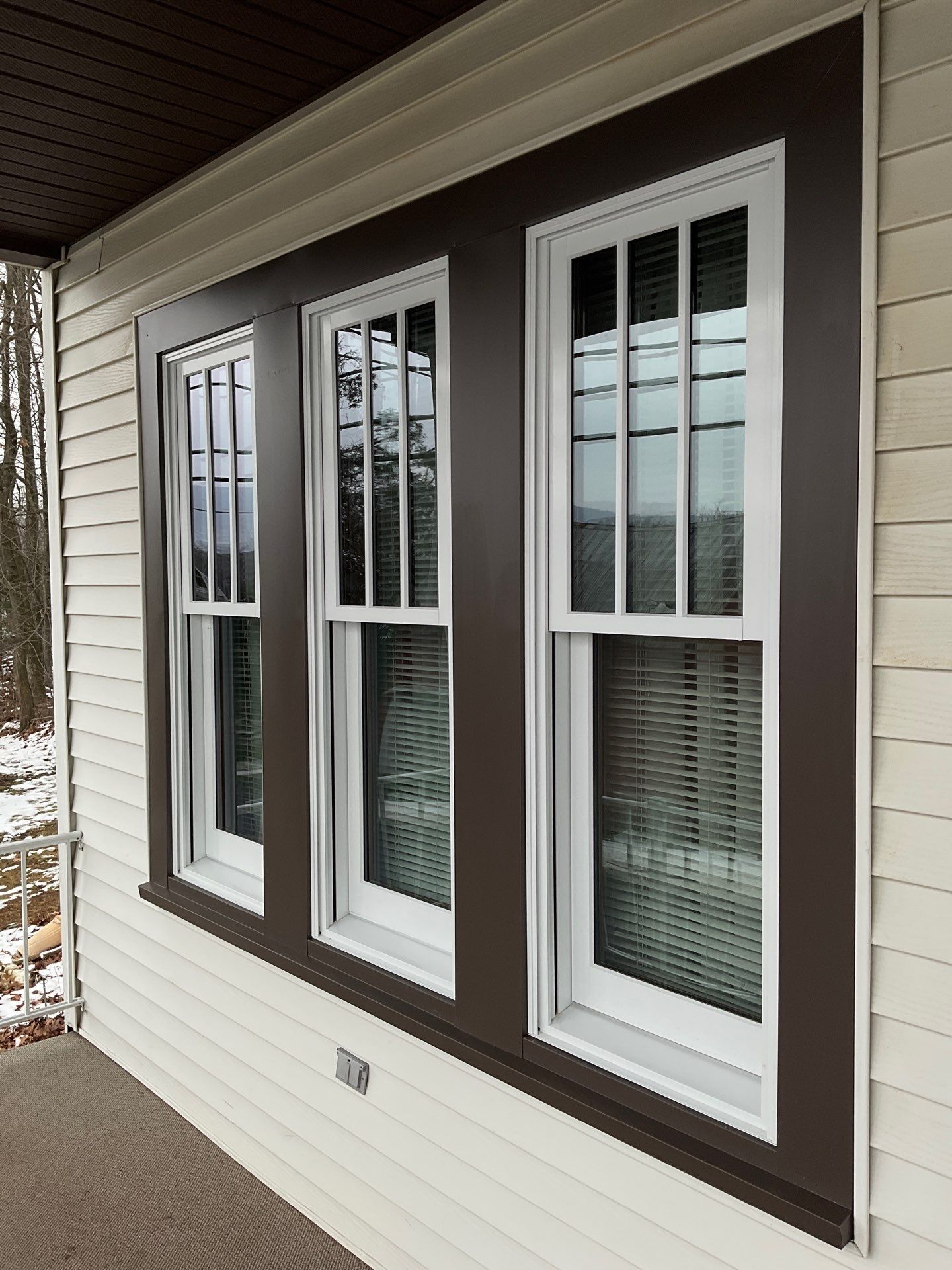 New Red Metal Garage Construction and Residential Window Replacement in Ashland by Esh Builders
