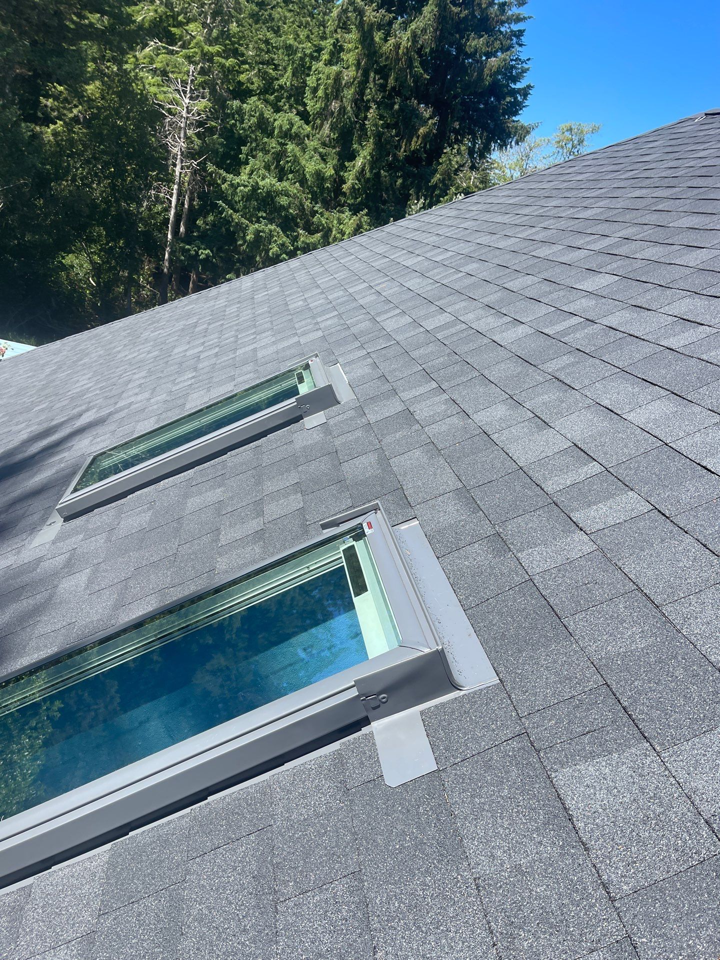 Residential Reroof with Architectural Shingles and Skylights in Coos Bay by BEST Roofing & Waterproofing