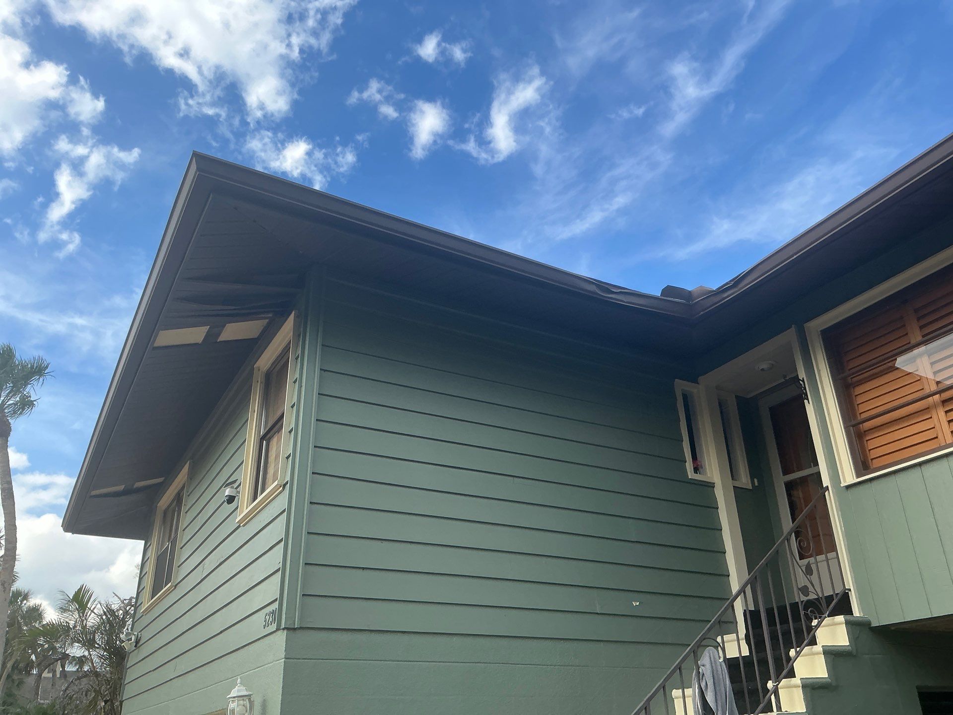 White Soffit and Fascia Installation in Longboat Key FL by Gutter Professors