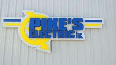 Channel Letters on Backer for Pike's Electric