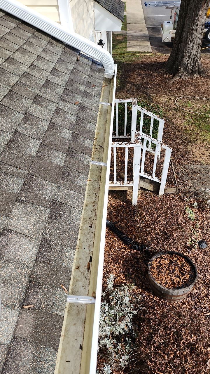 Gutter Cleaning using water by Power Wash Masters LLC