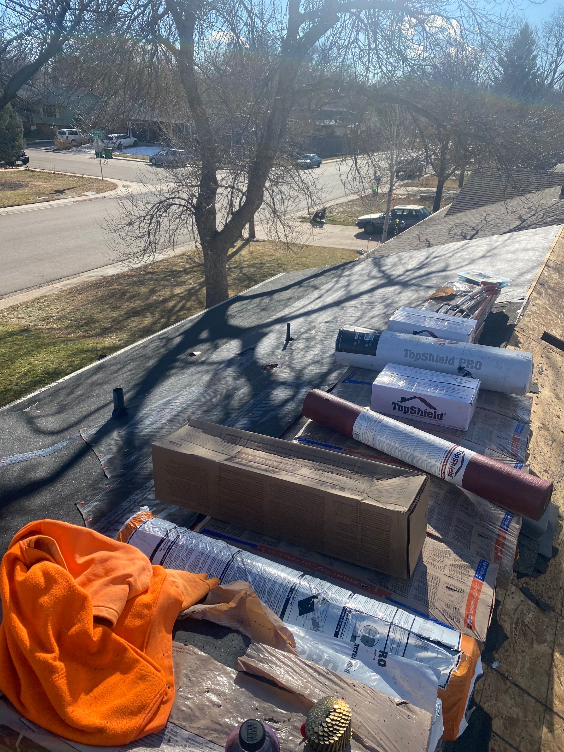 Resdiental Hail Damage Roof Replacement  using Certainteed Northgate Class 4 Impact Resistant "Weathered Wood" color by Black Belt Roofing 
