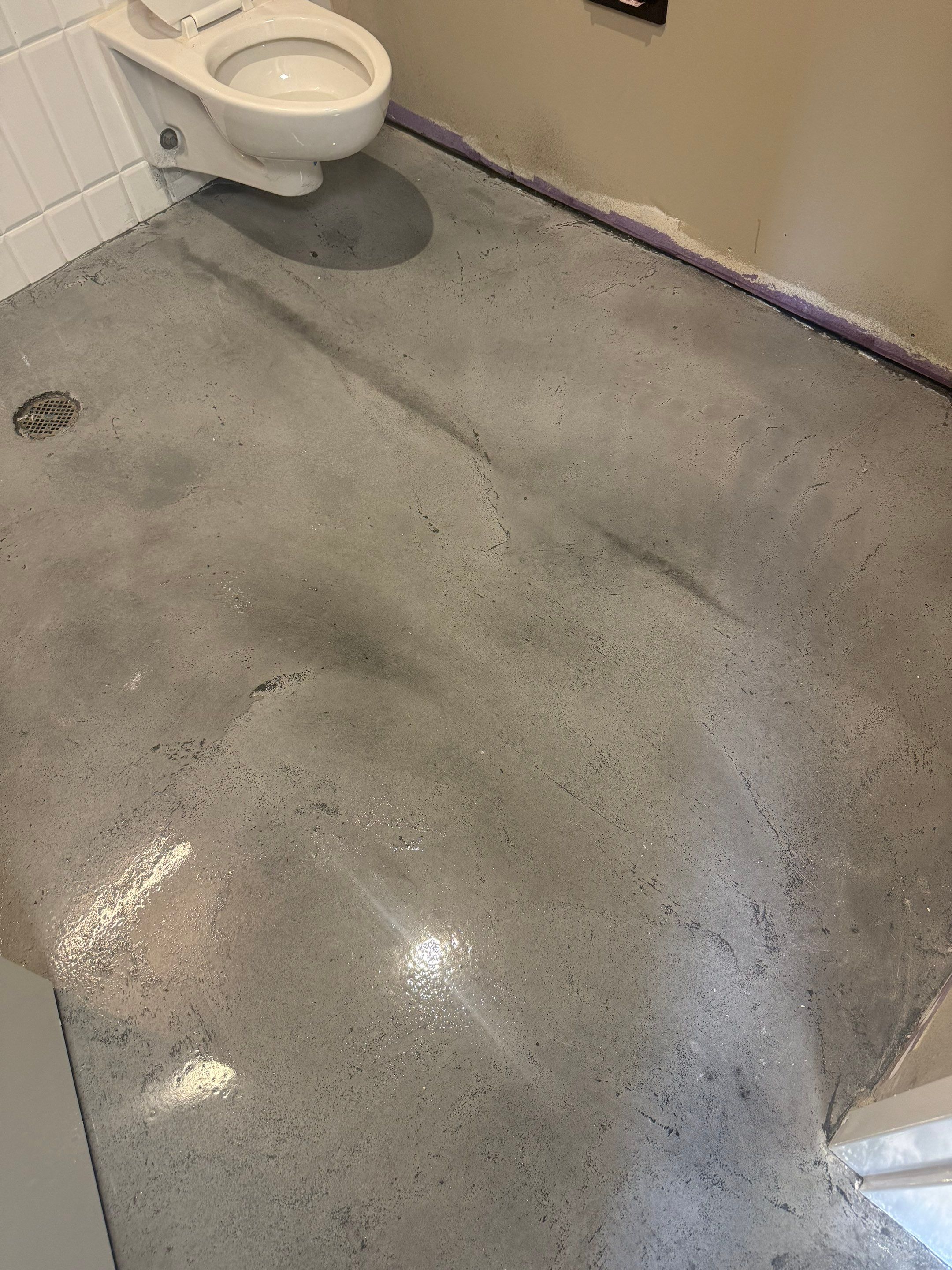 Industrial Epoxy Flake and Concrete Overlay Floor Installation in Pensacola by Cornerstone Hard Surface Restoration