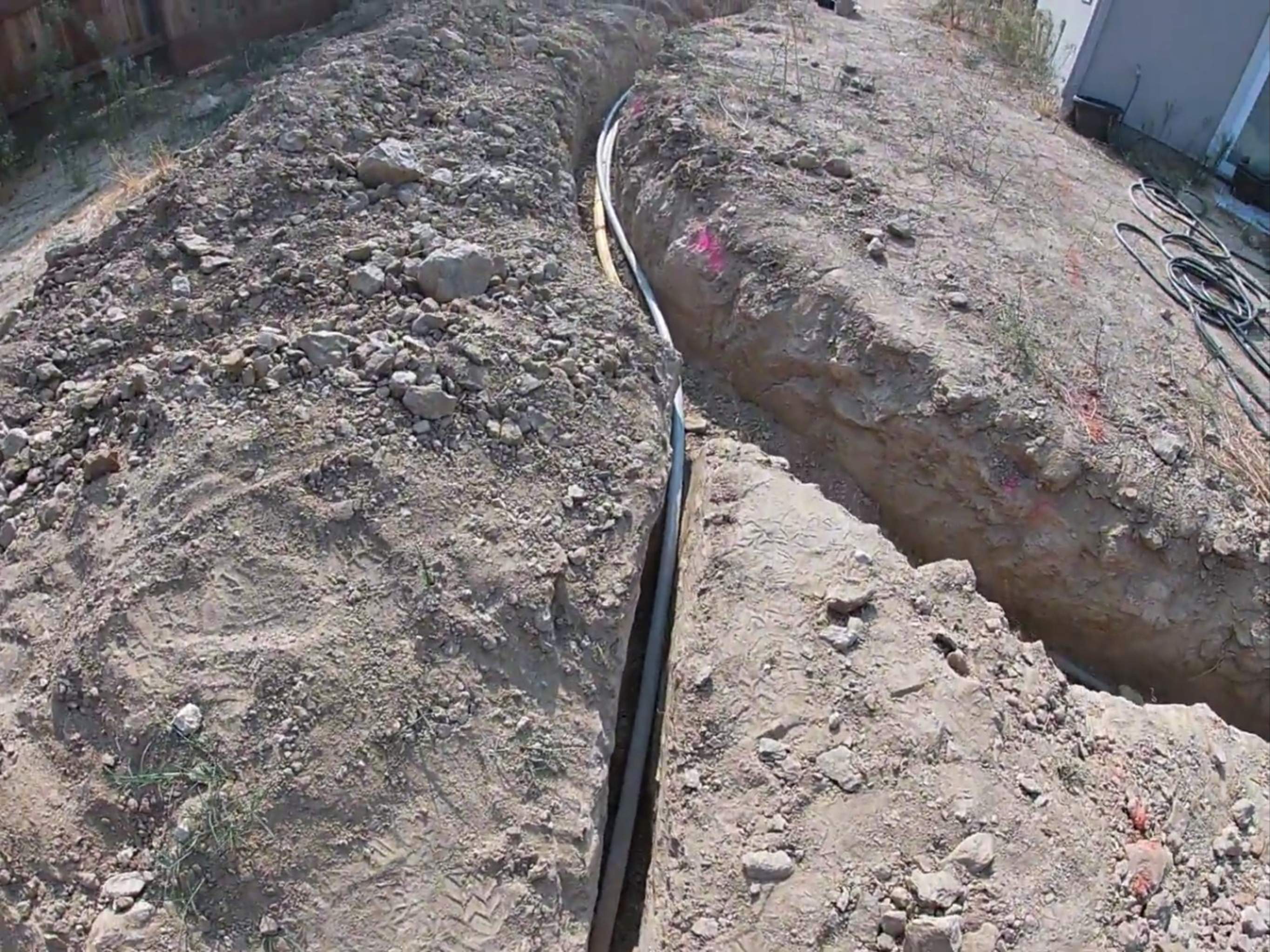 Backyard renovation by Peach Electric Inc