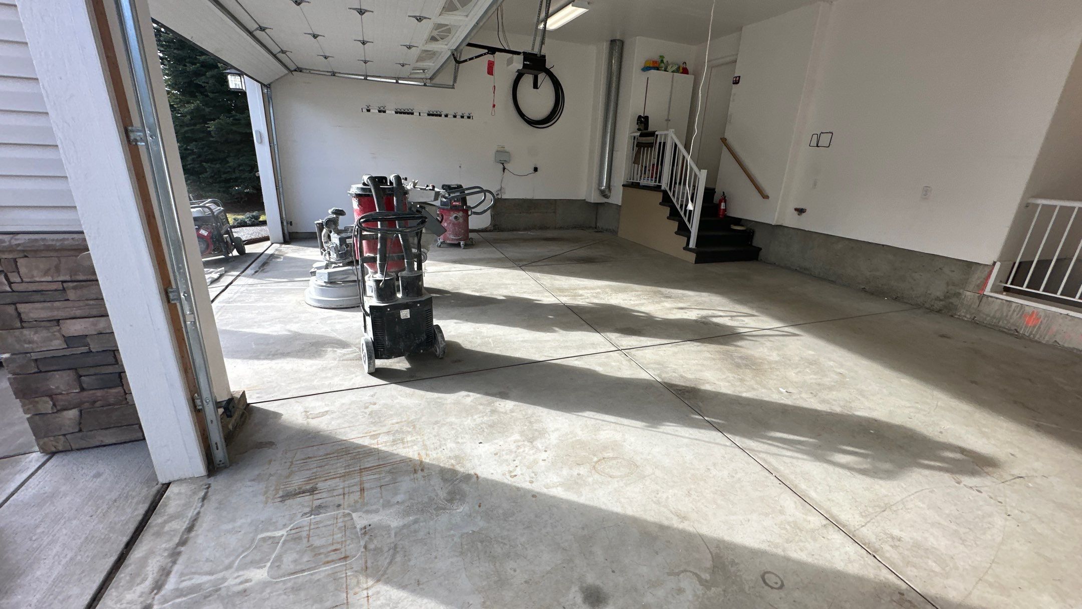 Garage Transformation using Slate Stone by Croc Coatings, LLC
