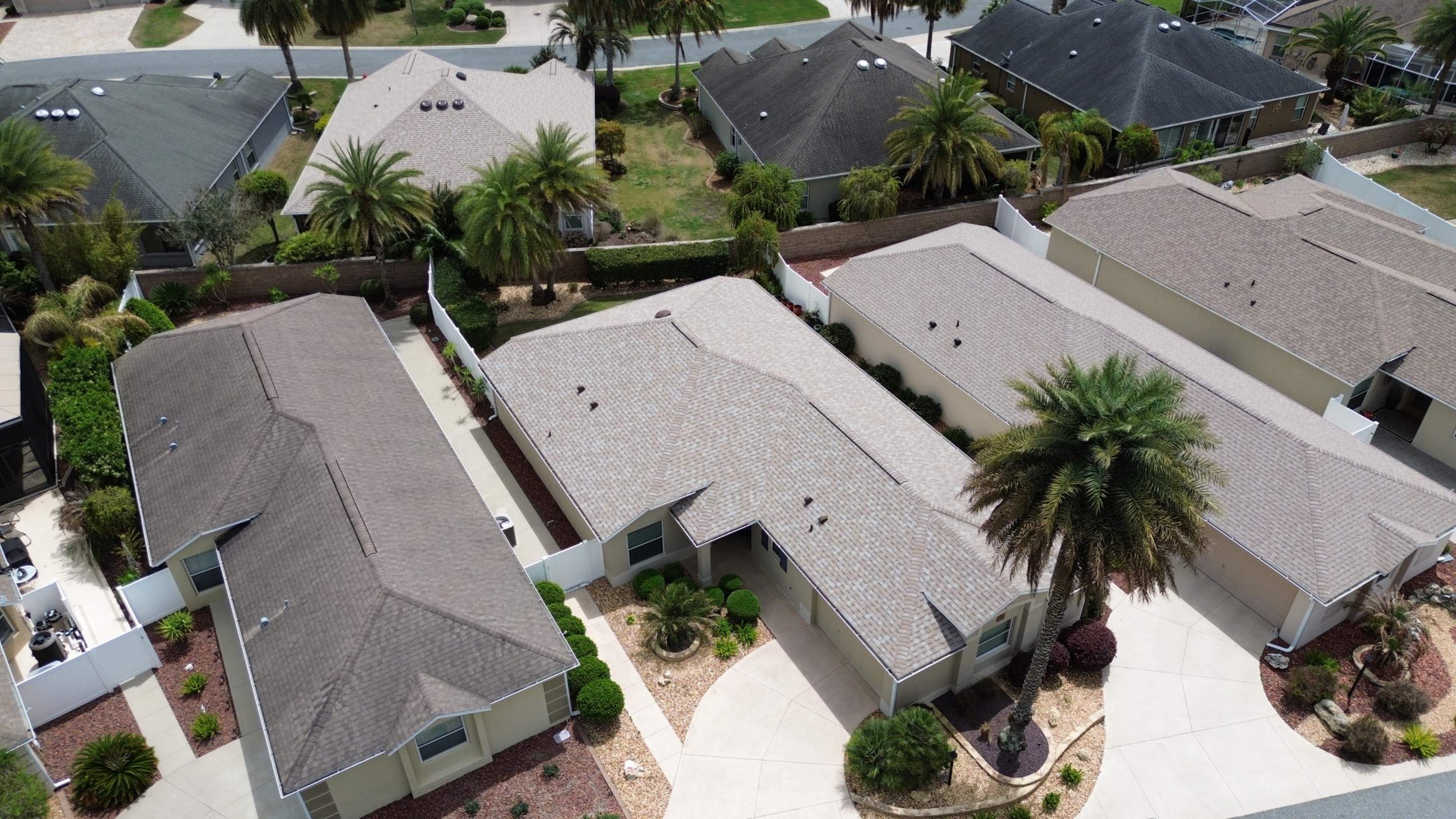 Drone pictures in The Villages  by Gold Key Roofing