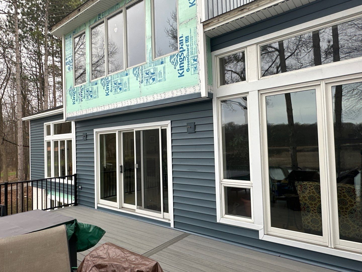 Siding Replacement using Certainteed Monogram D5 Pacific Blue by 180 Contractors