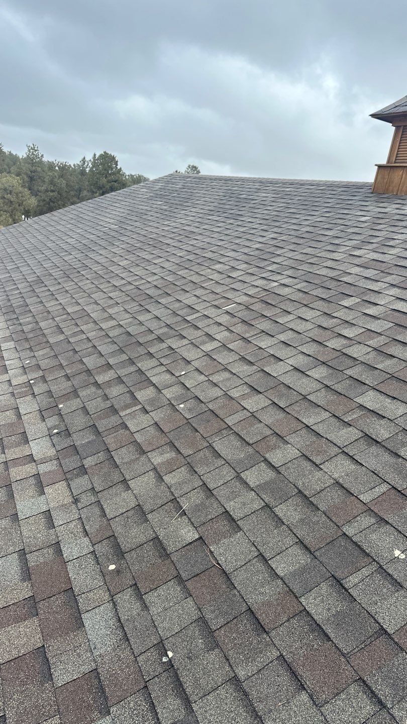Residential Roofing Installation using Atlas Pinnacle Impact Weathered Wood by Blue Peaks Roofing LLC 