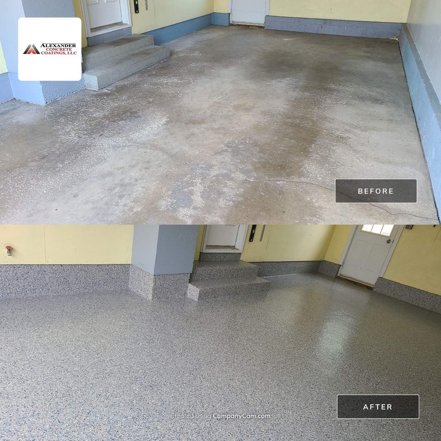 Single Car Garage in Stonewash - Austintown, OH by Alexander Concrete Coatings