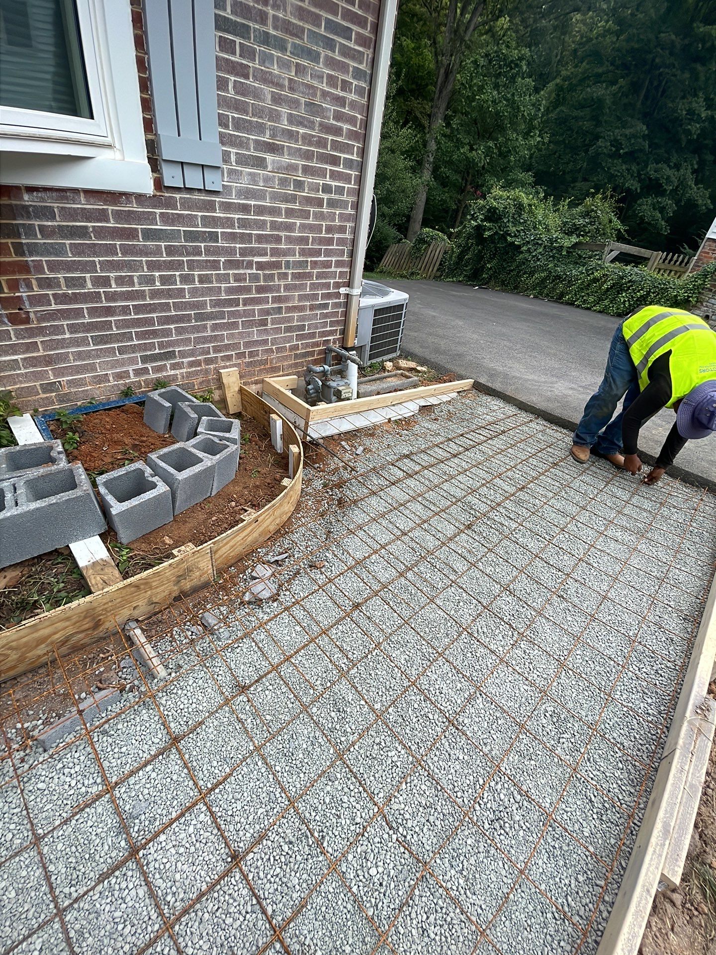 New walkway with stairs and a new front porch by Fairfax Contractors, LLC