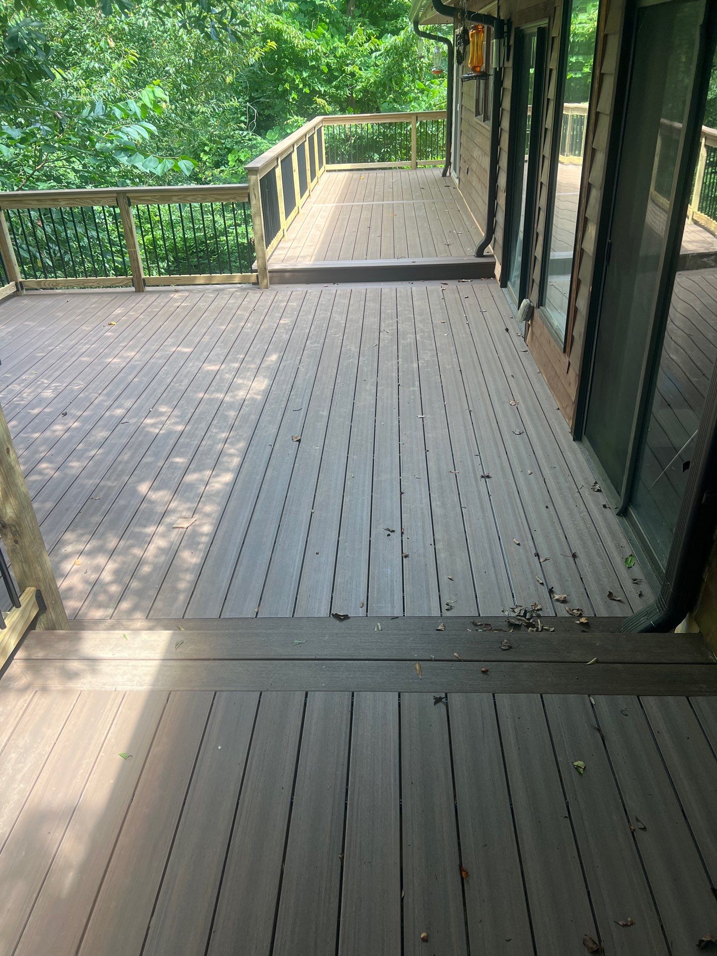 Atlanta, GA Front Porch Deck Rebuild using Timbertech and Pressure Treated Pine by Nelson Exteriors 