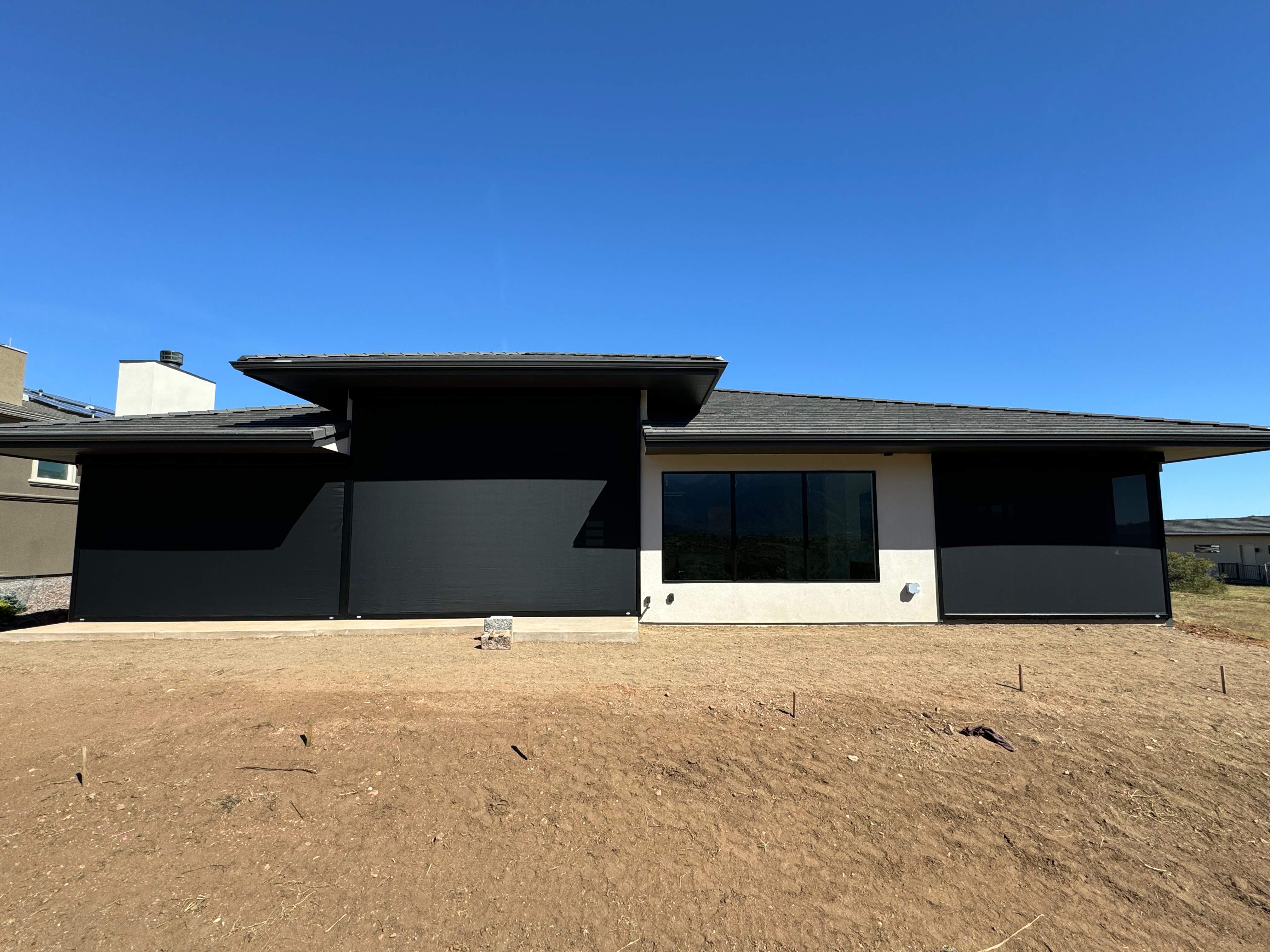 Motorized Screens using Progressive MagnaTrack Screens by Outdoor Solutions Colorado