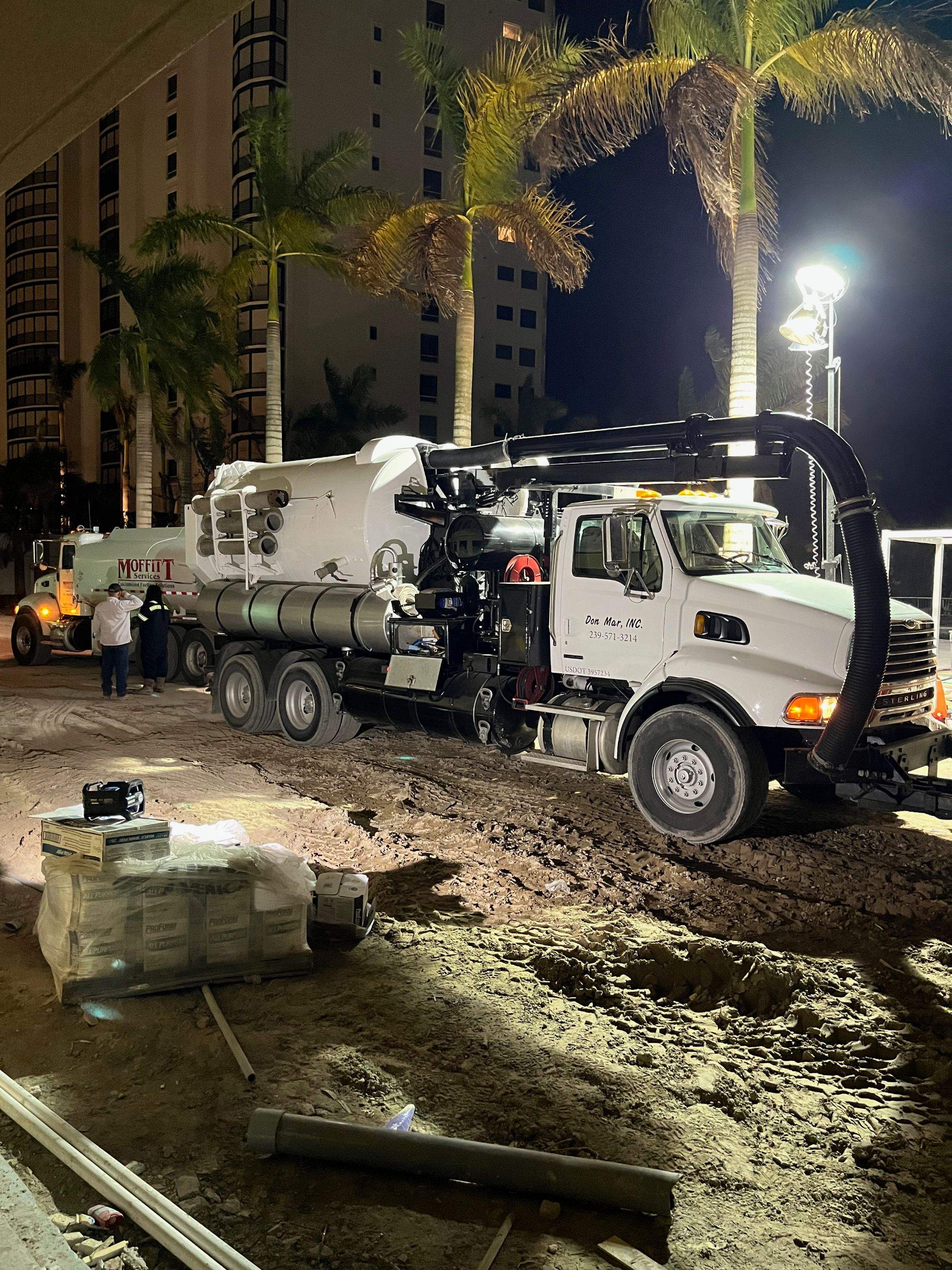 Ritz-Carlton S. Pool Deck & S. Service Rd Drain Cleaning by APS Power & Water