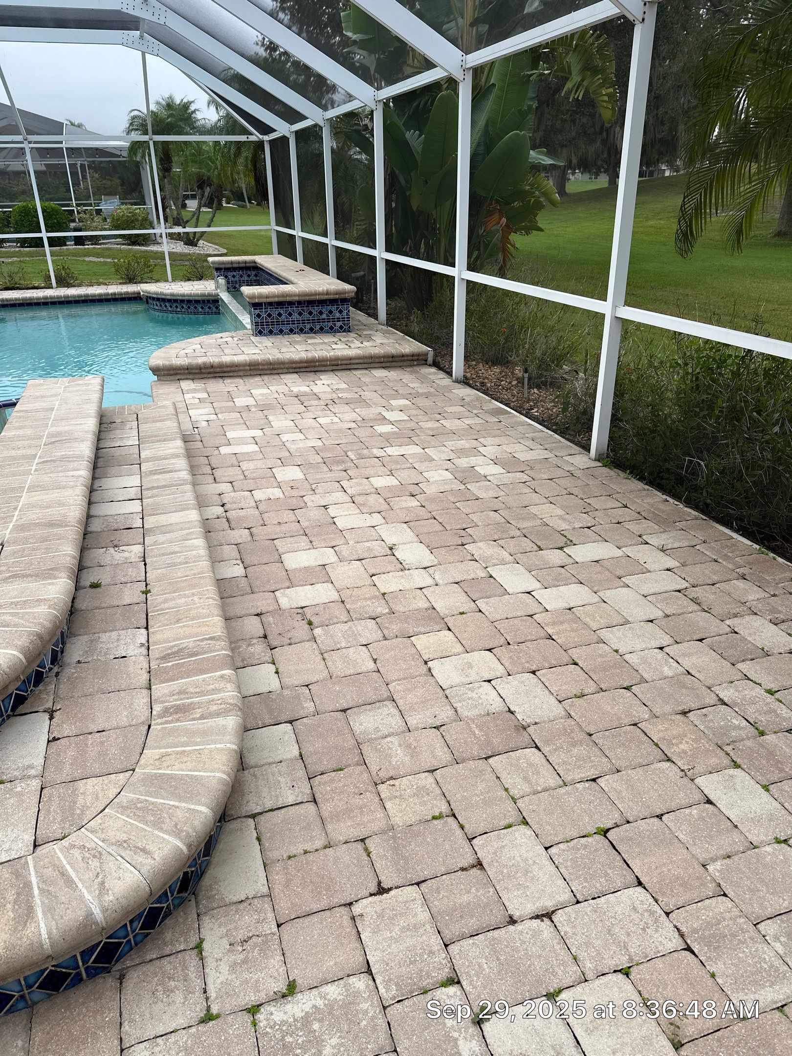 Sun City Center Paver Stripping and Sealing for Pool Deck by Supreme Paver Experts