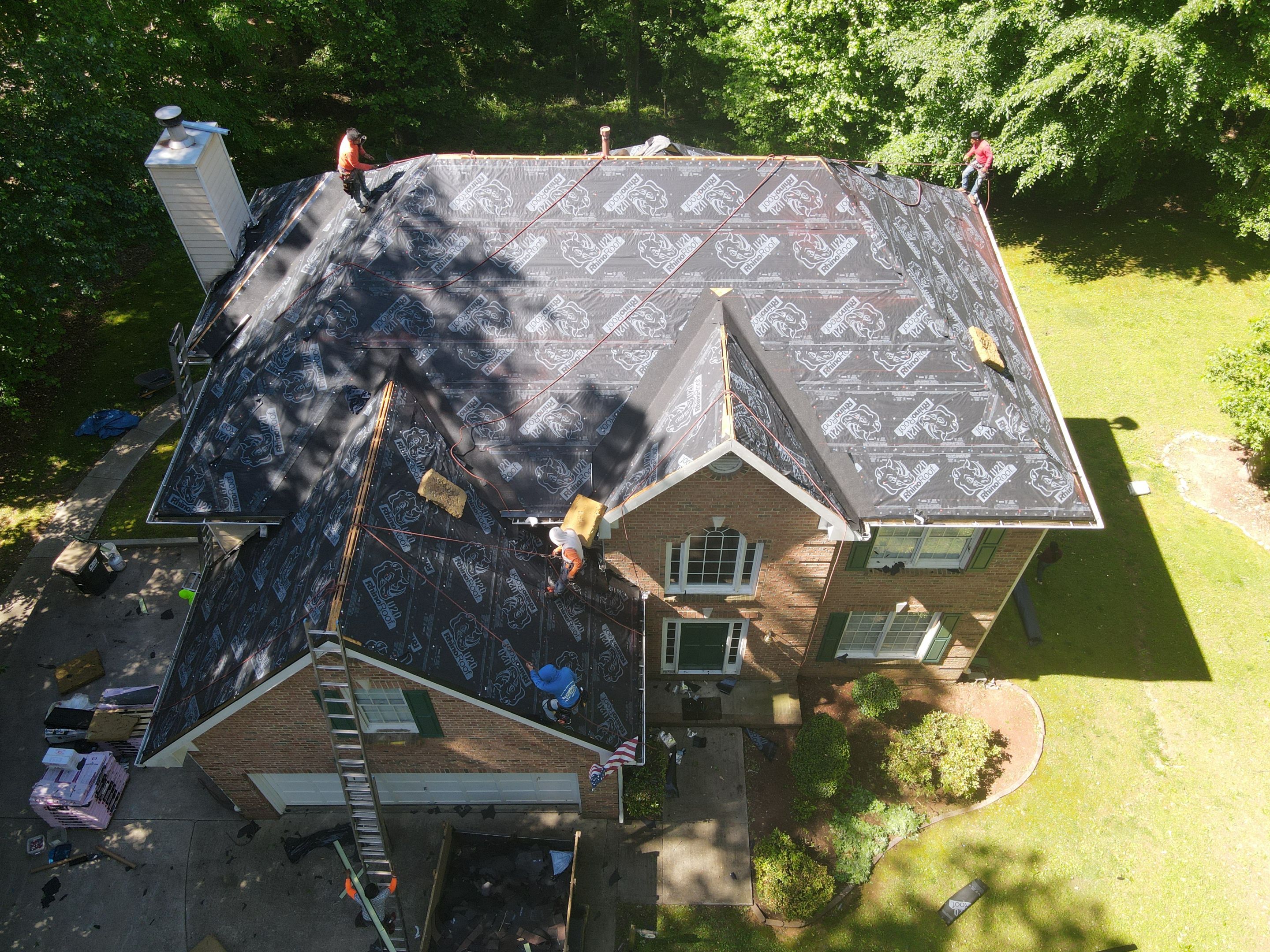 Residential Roofing Installation using Owens Corning Chateau Green  by Inspector Roofing and Restoration