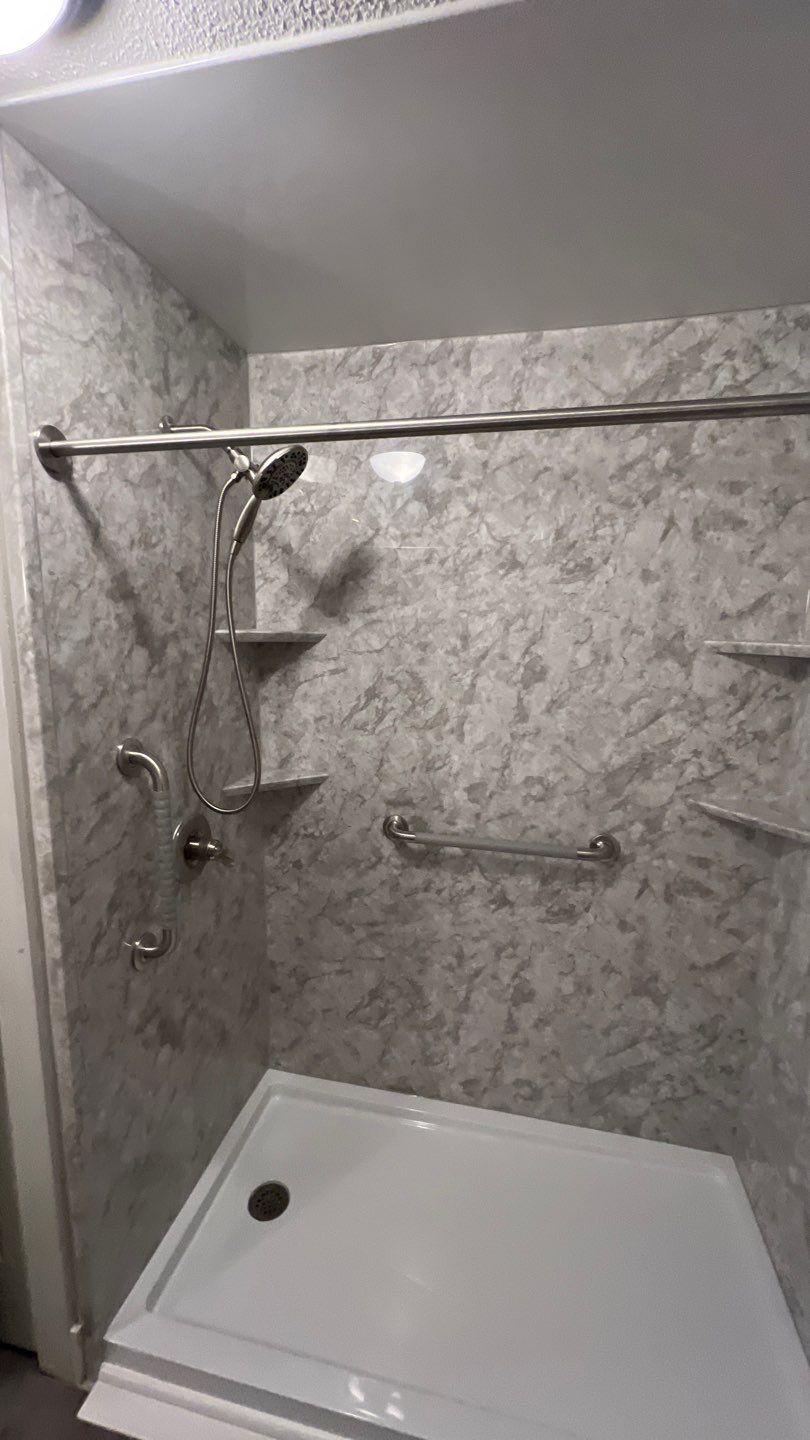 Tub to Walk-In Shower Installation in East Windsor, CT  by Yankee Home Improvement
