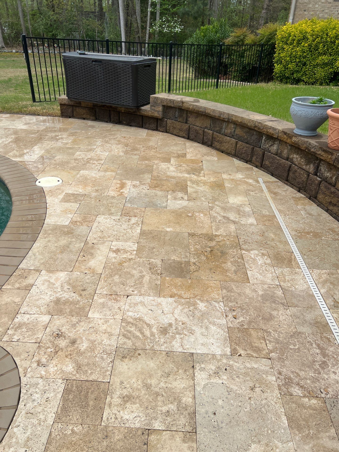 travertine  using Concrete Sealant by DuraSeal