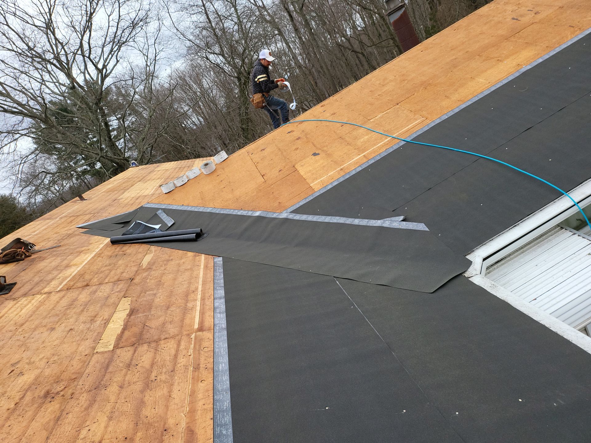 Residential Roofing Installation using Owens Corning TruDefinition Duration Designer - Black Sable by A Plus Exterior