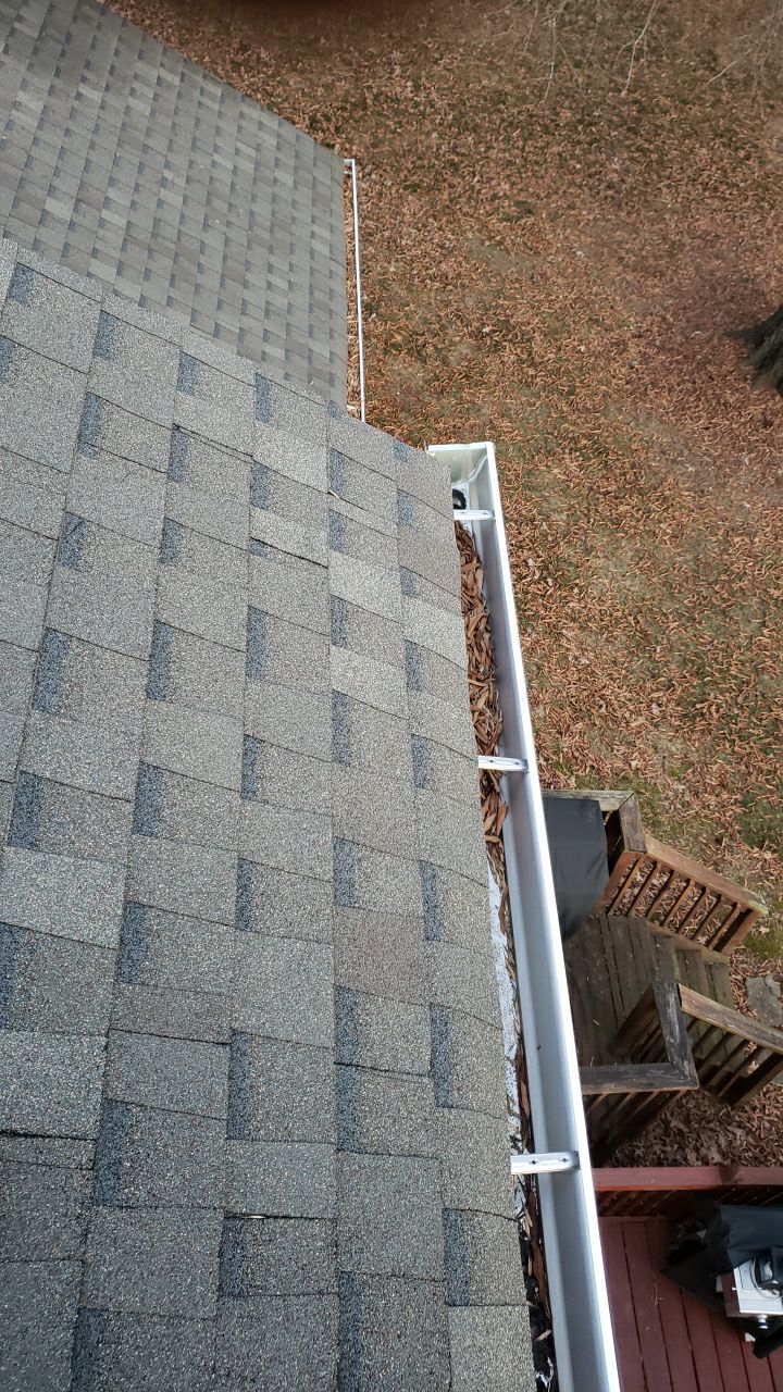 Gutter Cleaning using water by Power Wash Masters LLC
