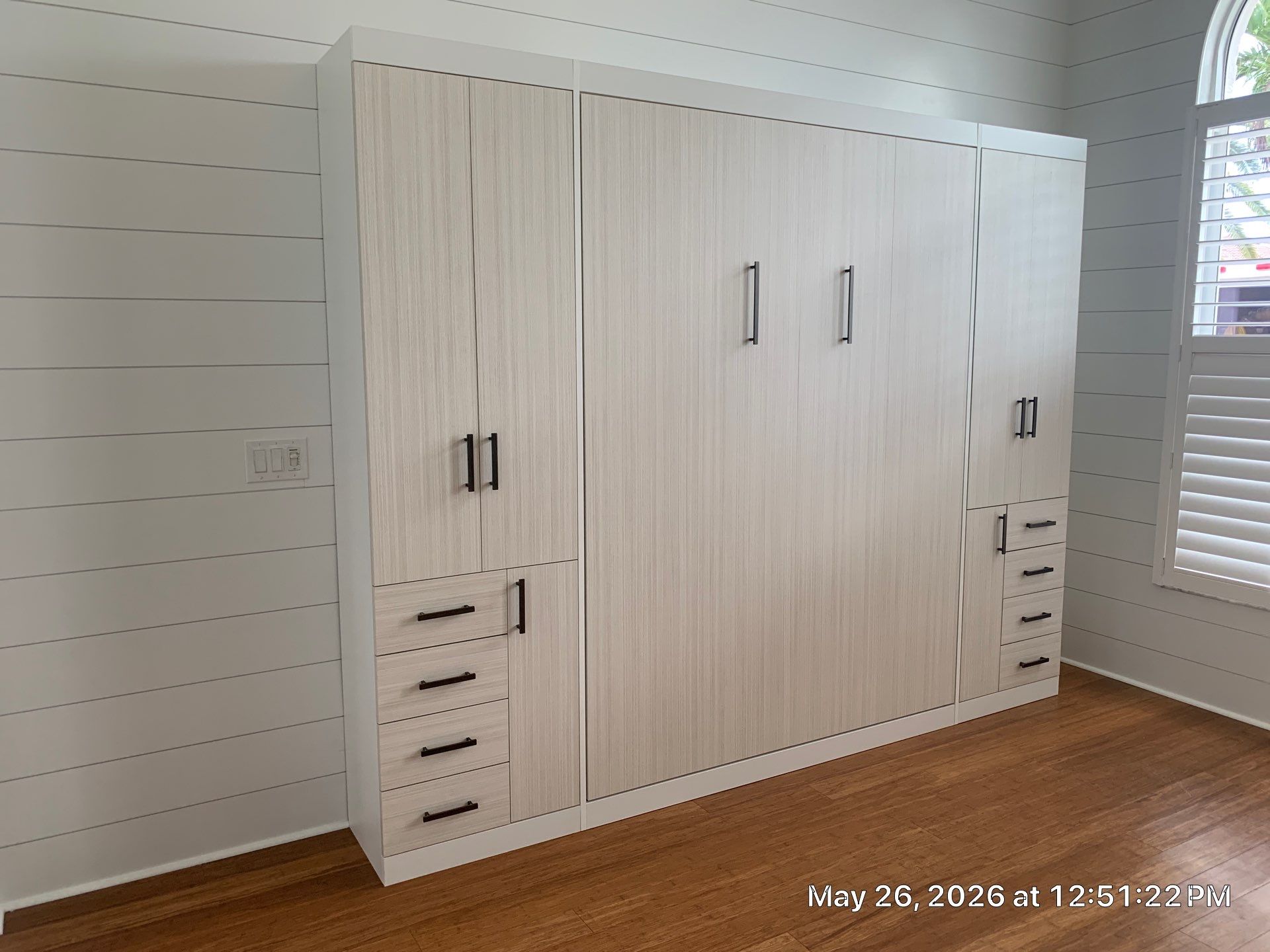 Murphy Bed with Wall Units and End Tables by More Space Place