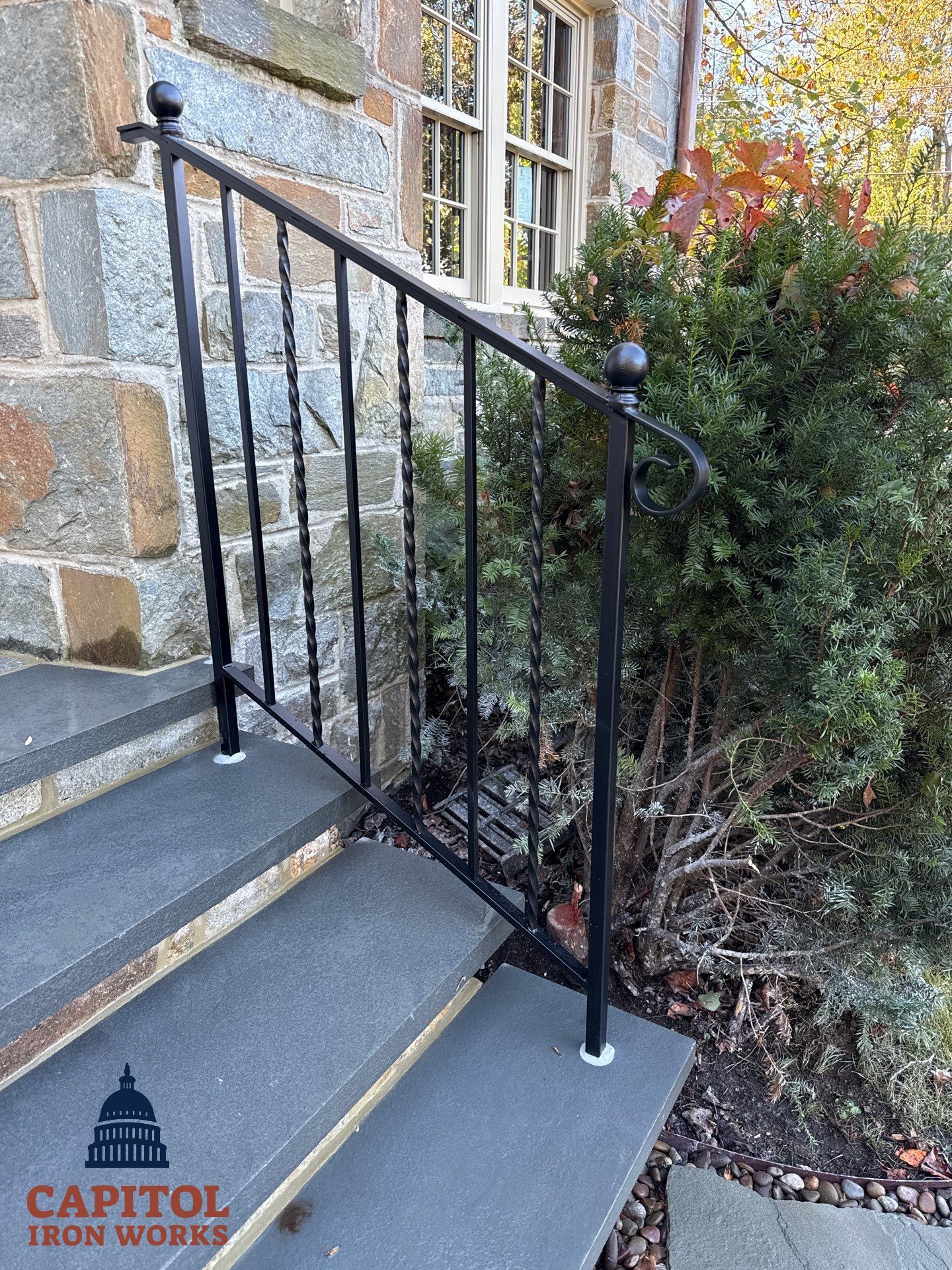 Custom Modern Interior Handrail – Minimalist Steel Design – Bethesda, MD by Capitol Iron Works