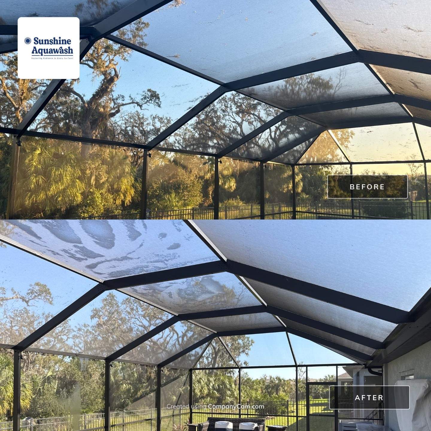 Post-Hurricane Gutter and Screen Enclosure Cleaning in Palmetto, FL | Trevesta Community by Sunshine AquaWash