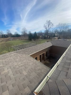 Residential Roofing Installation using Malarkey Vista AR Shingles (Weathered Wood Plus)