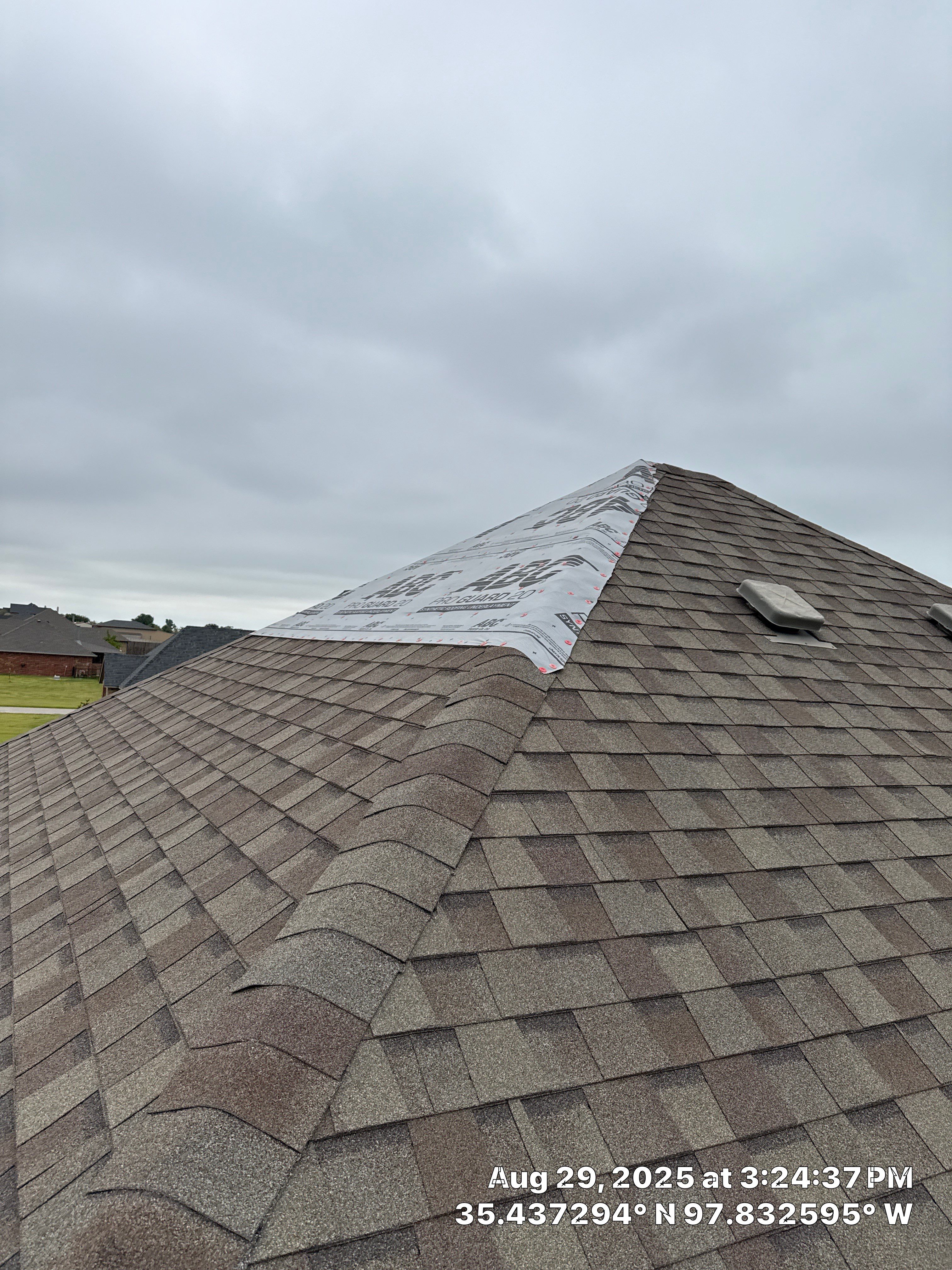 Roof repair due to shady contractor by OAK Roofing Restoration 