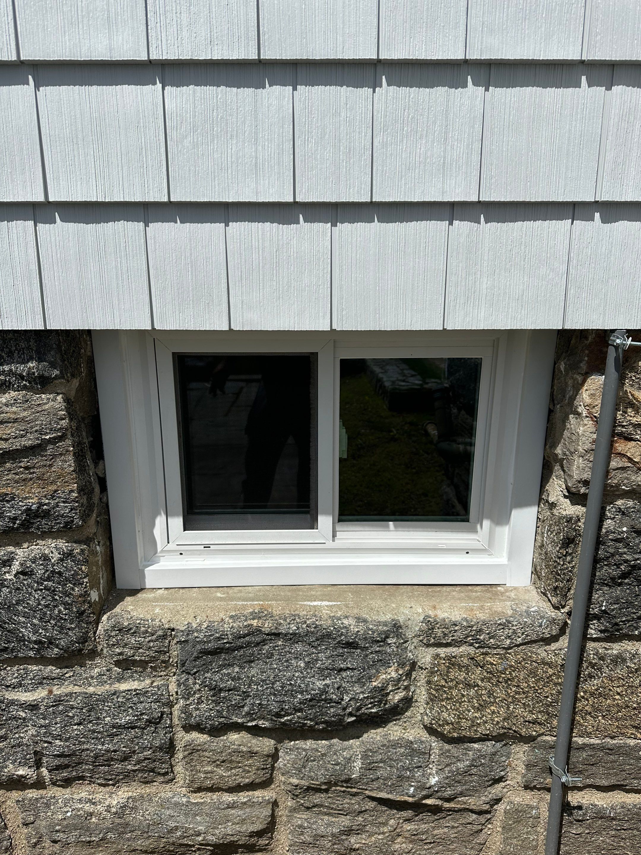 Siding Installation using Certainteed Cedar Impressions Straight Edge Perfection Shingles - D7 - Sterling Gray by A Plus Exterior