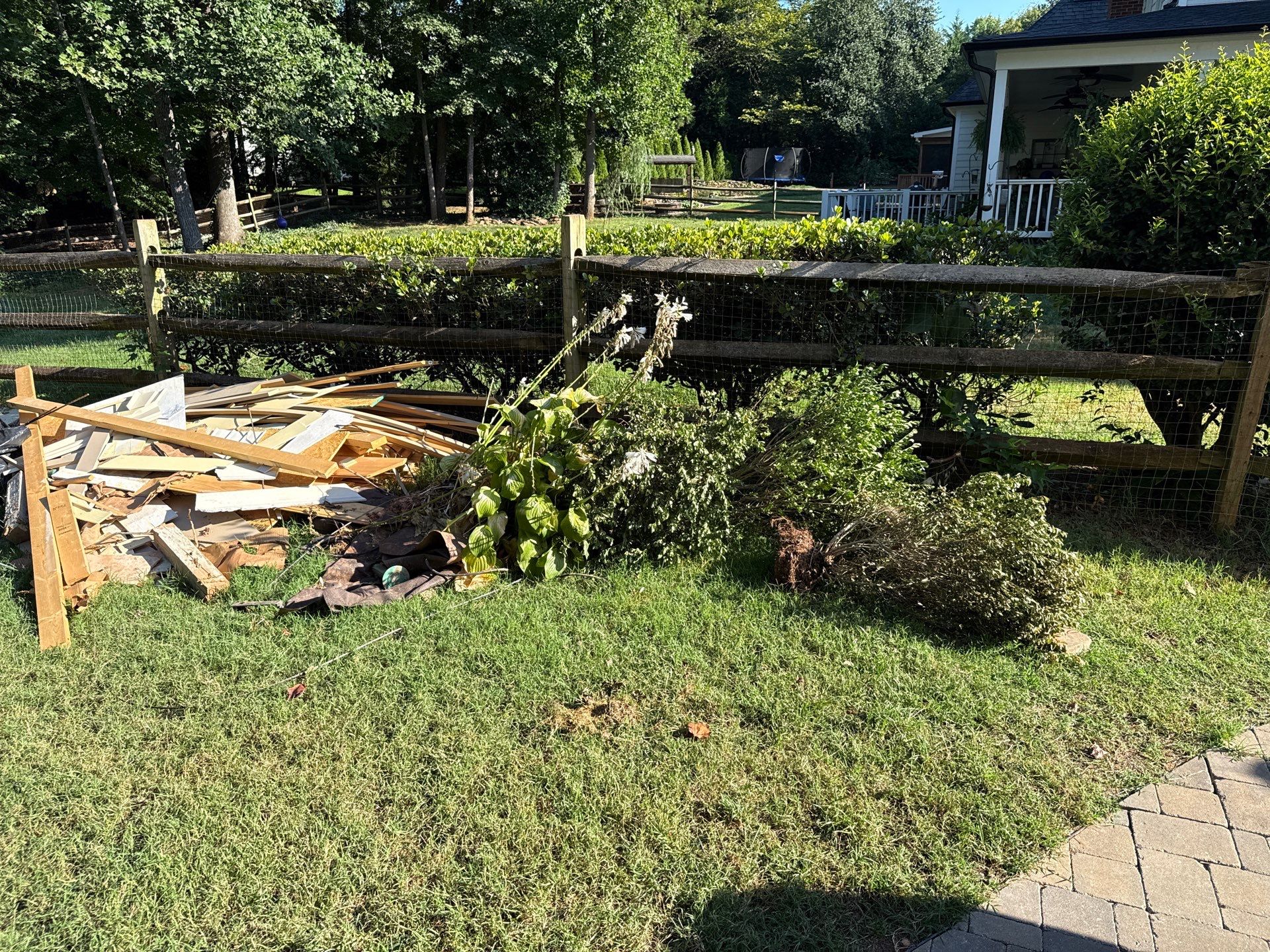 Project in Huntersville by Badger Hauling