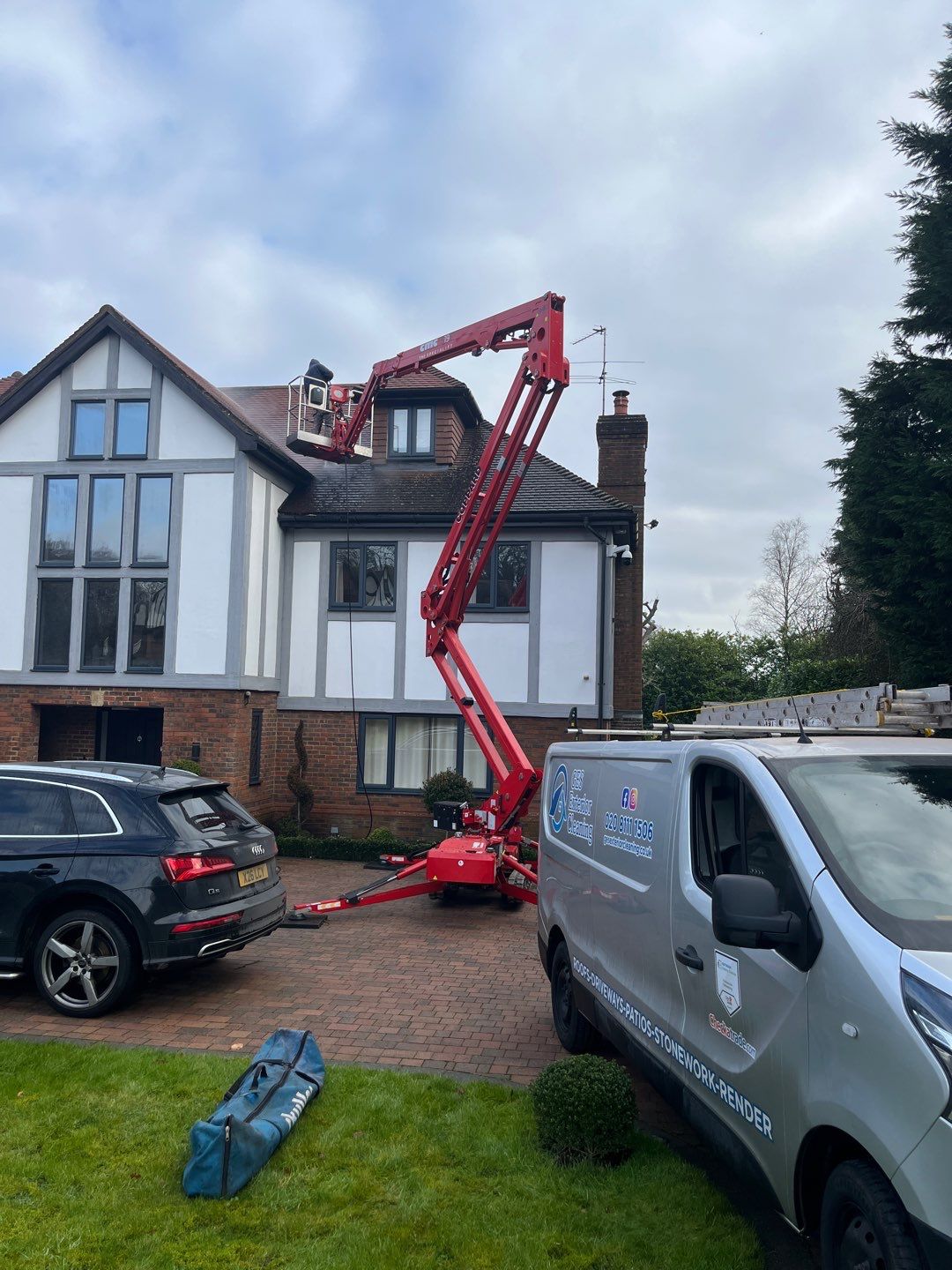 Roof and Driveway Clean using Mosmatic FSC and Biocide by Ges Exterior Cleaning ltd
