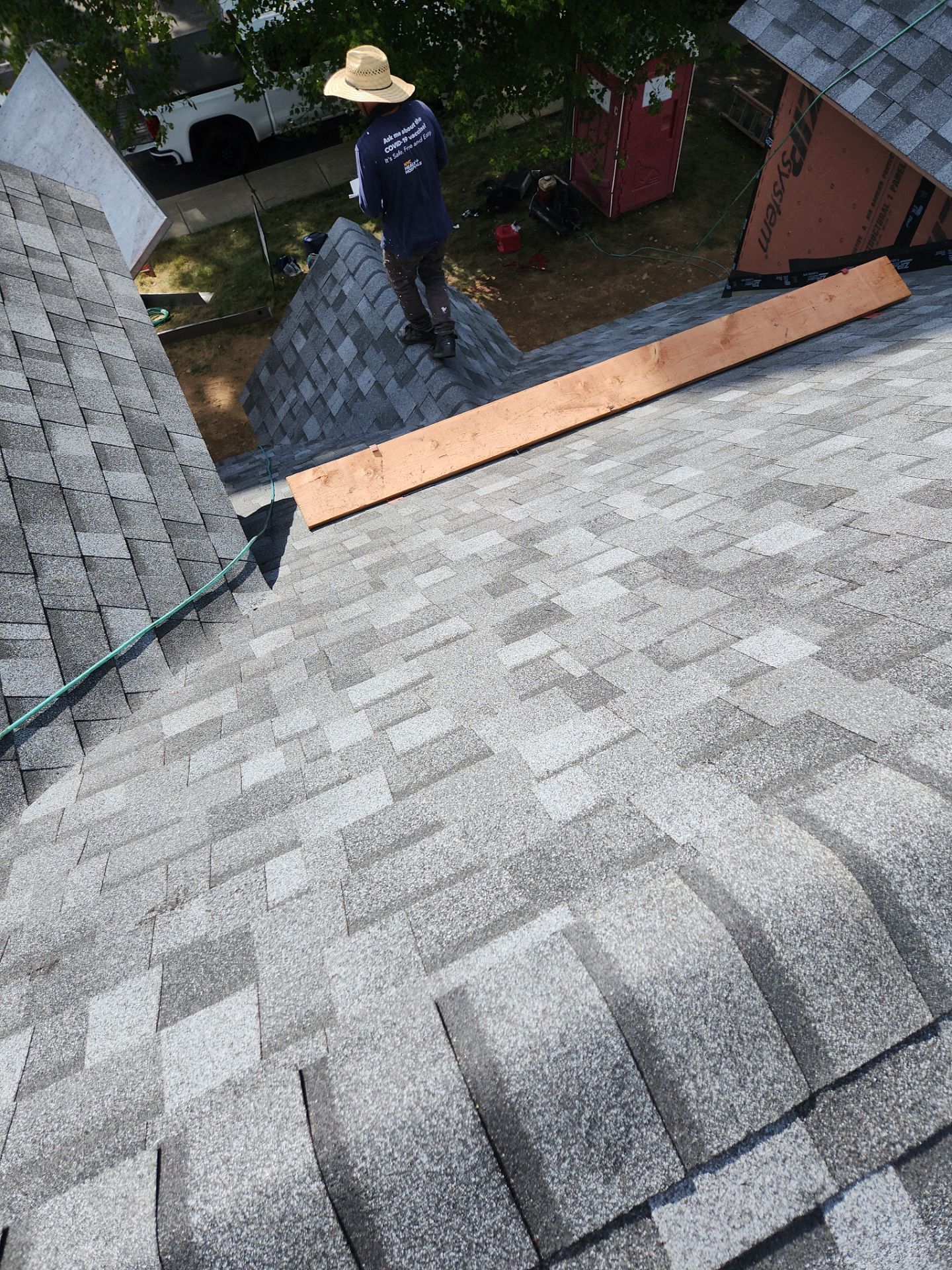 Residential Roofing Installation using Owens Corning TruDefinition Duration AR - Slatestone Gray by A Plus Exterior