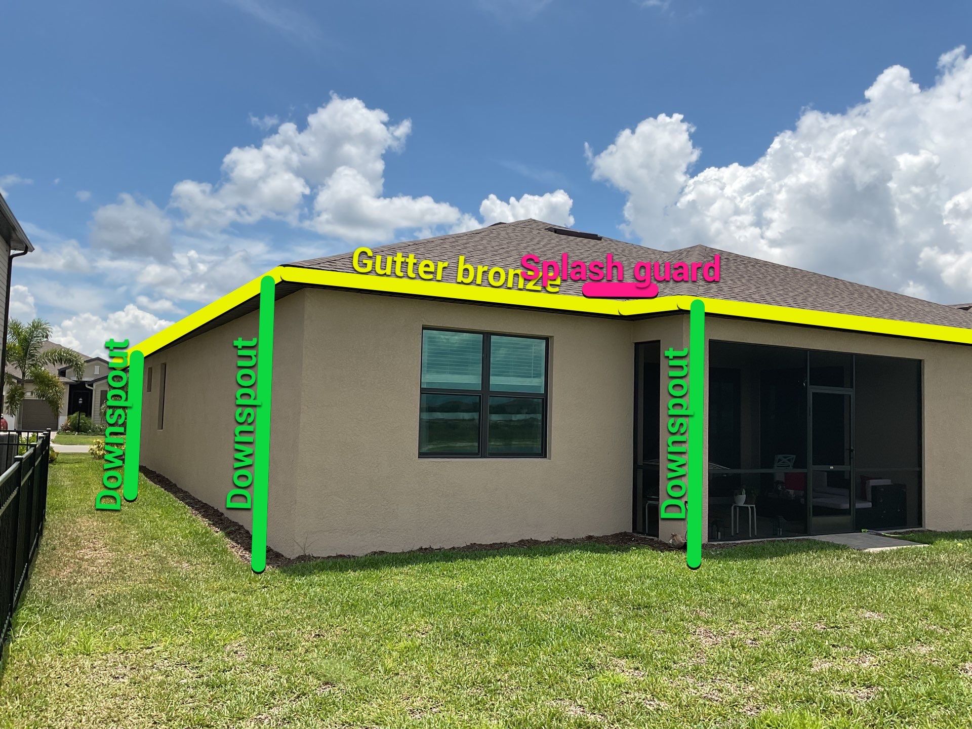 Brown Seamless Gutters for Homes in Fort Myers  by Gutter Professors