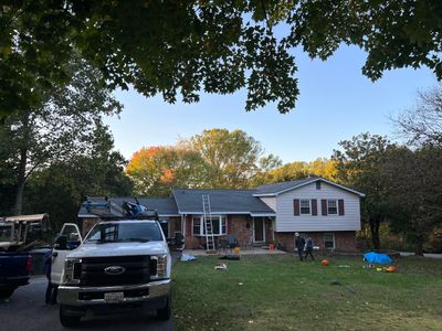 Residential Roofing Installation using Atlas Pinnacle Pristine Pewter Architectural Shingles