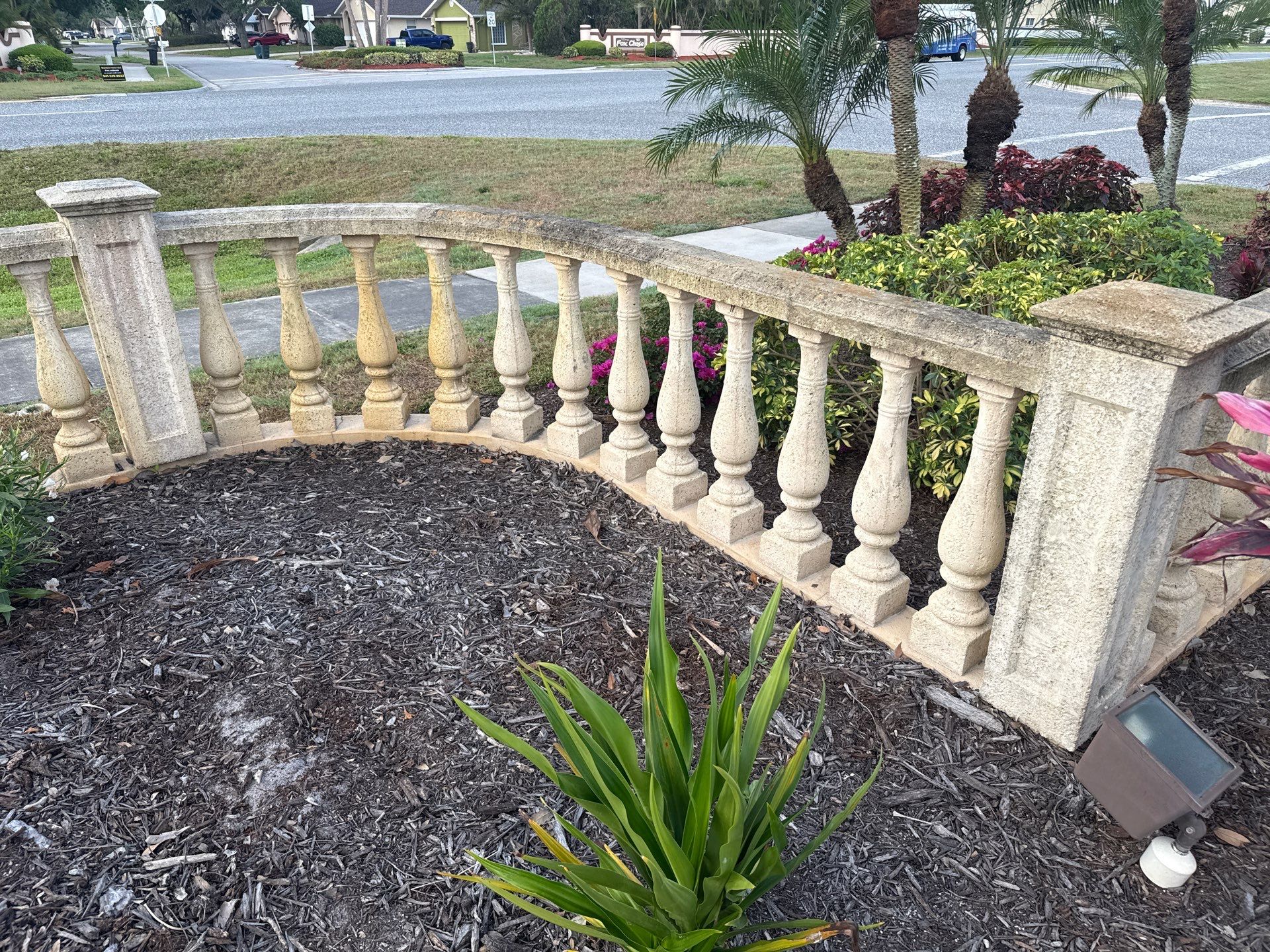 Decorative Wall & Entrance Sign Cleaning | Timberly Community | Parrish, FL by Sunshine AquaWash
