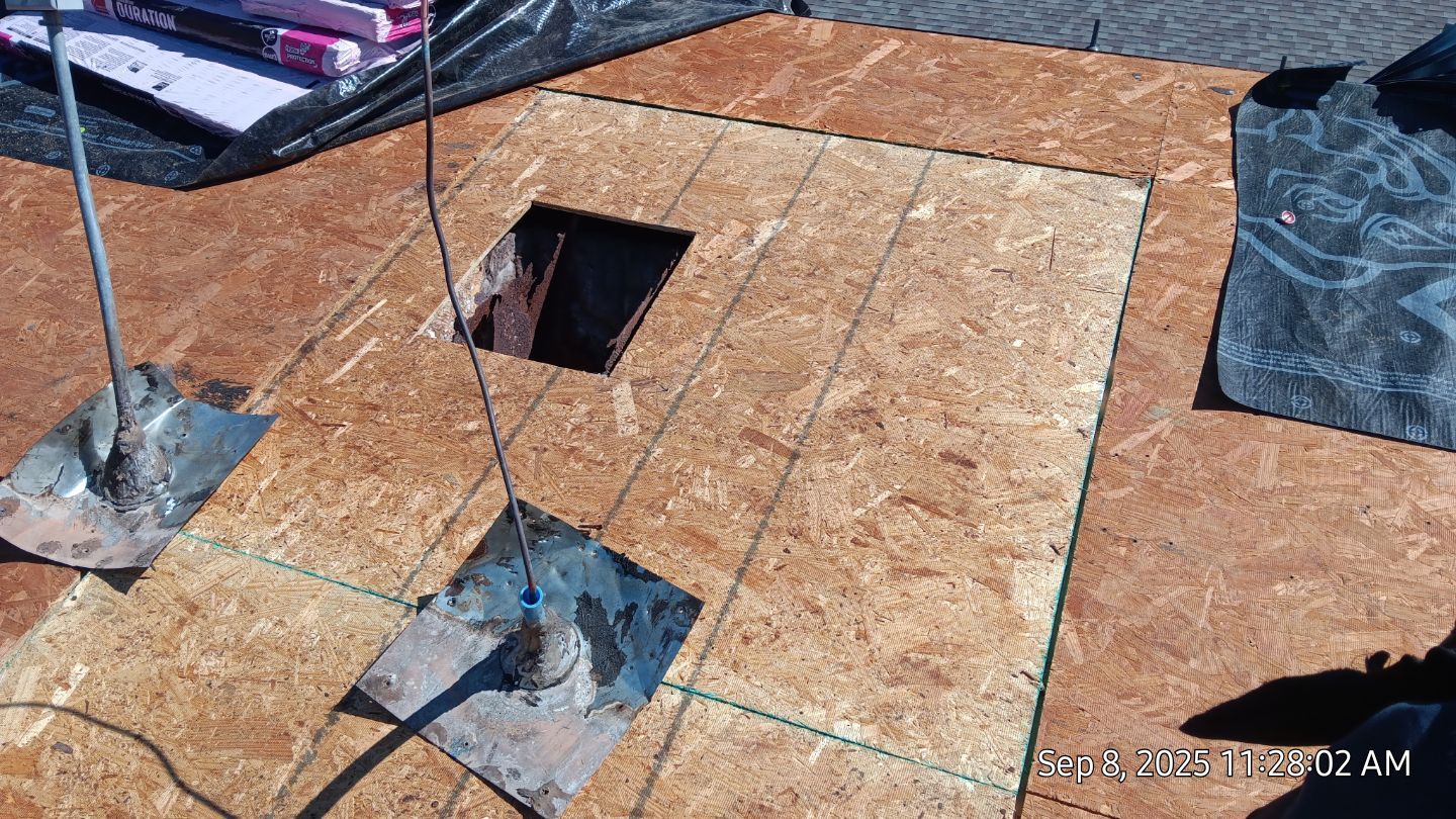 Owens Corning Brownwood Duration shingle roof replacement in Rio Rancho by Doyle Roof Masters Inc