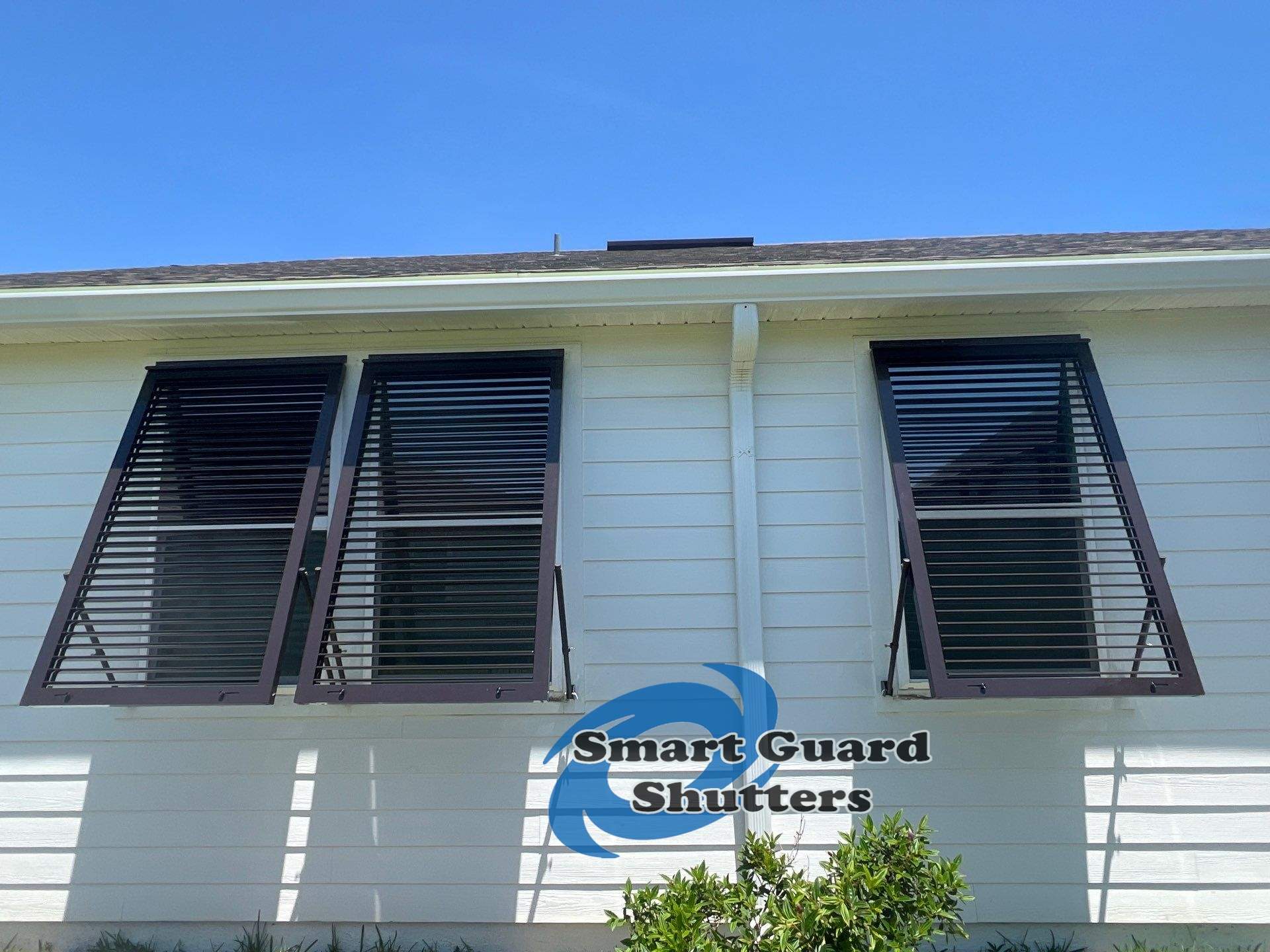 Impact Bahamas In Grey Brown by Smart Guard Shutters