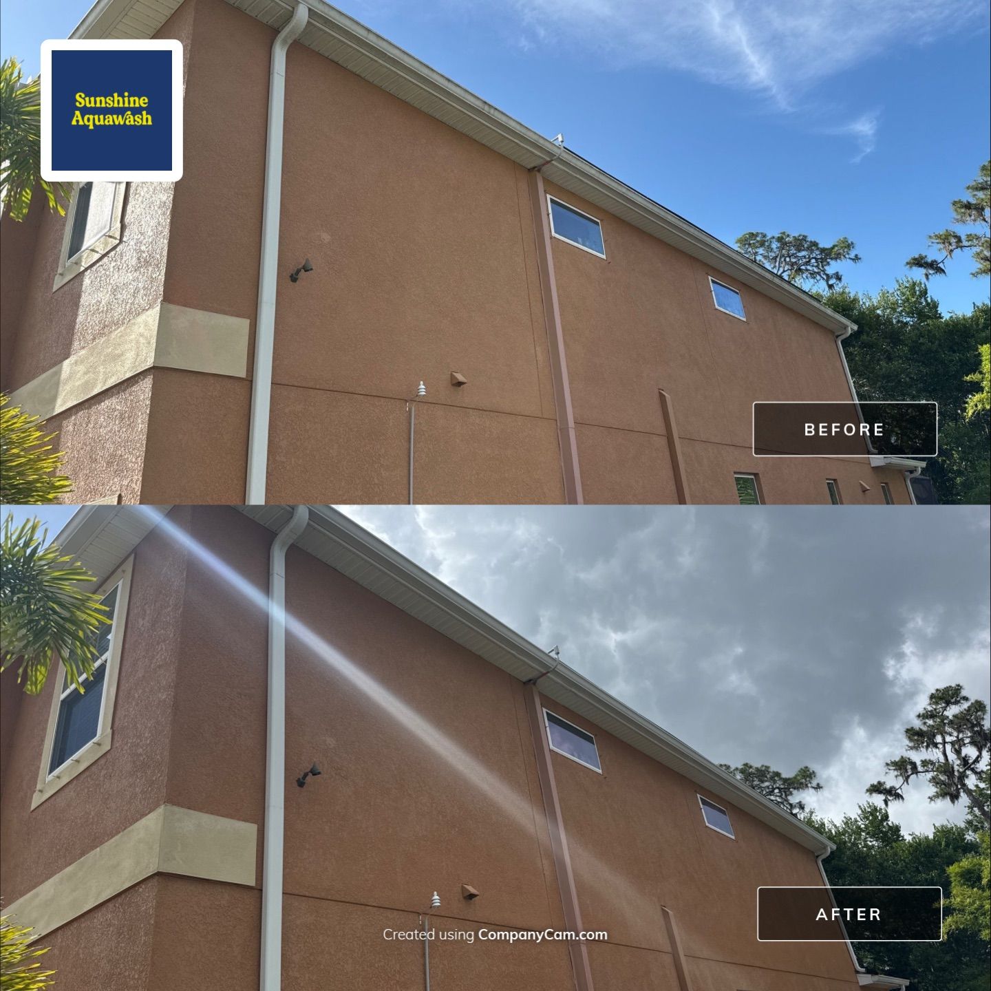Full Exterior Cleaning – Two-Story House, Gutters, and Fence in Old Mill Preserve, Palmetto, FL by Sunshine AquaWash