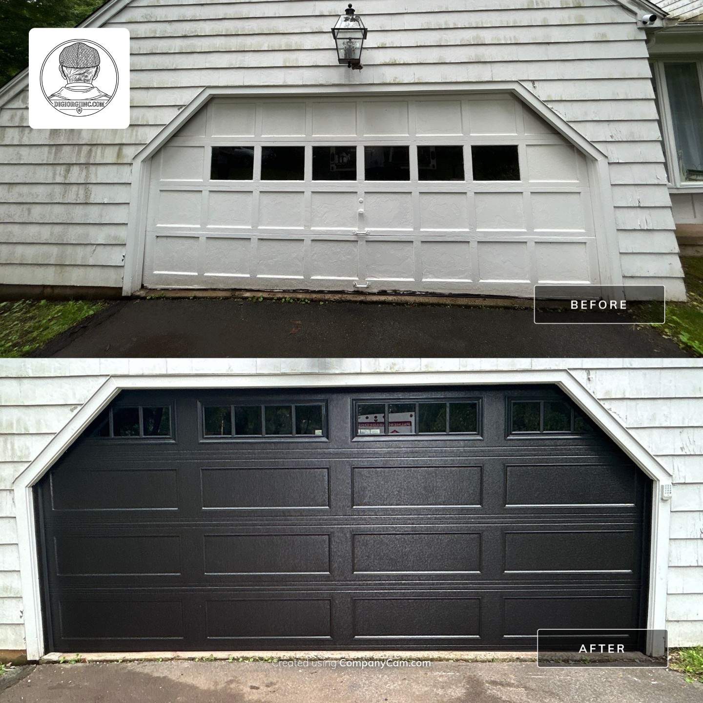 Modern Garage Door Upgrade with Amarr Olympus by DiGiorgi Roofing and Siding Inc