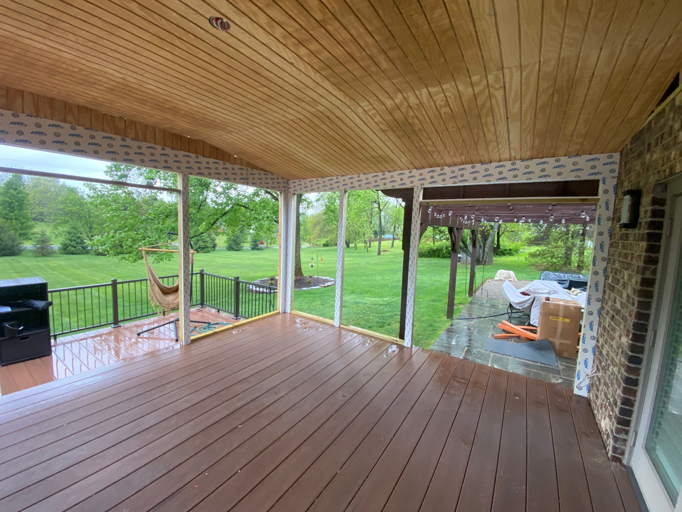 Deck/Screen porch Transformation using Timbertech by The Smet Companies, LLC