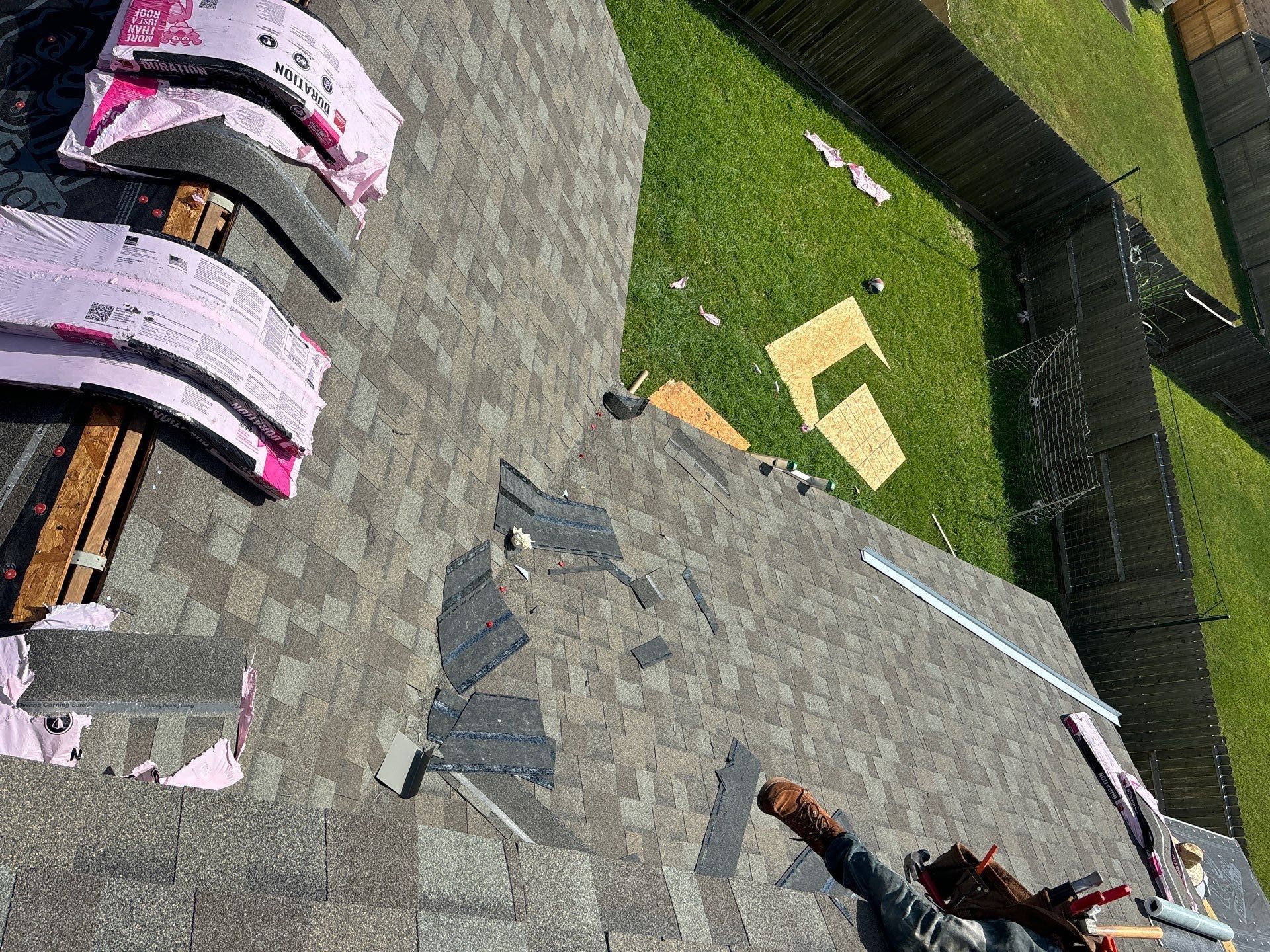 Residential Roofing Installation using Owen's Corning Duration (Lifetime) Shingles by Roof Repair Company
