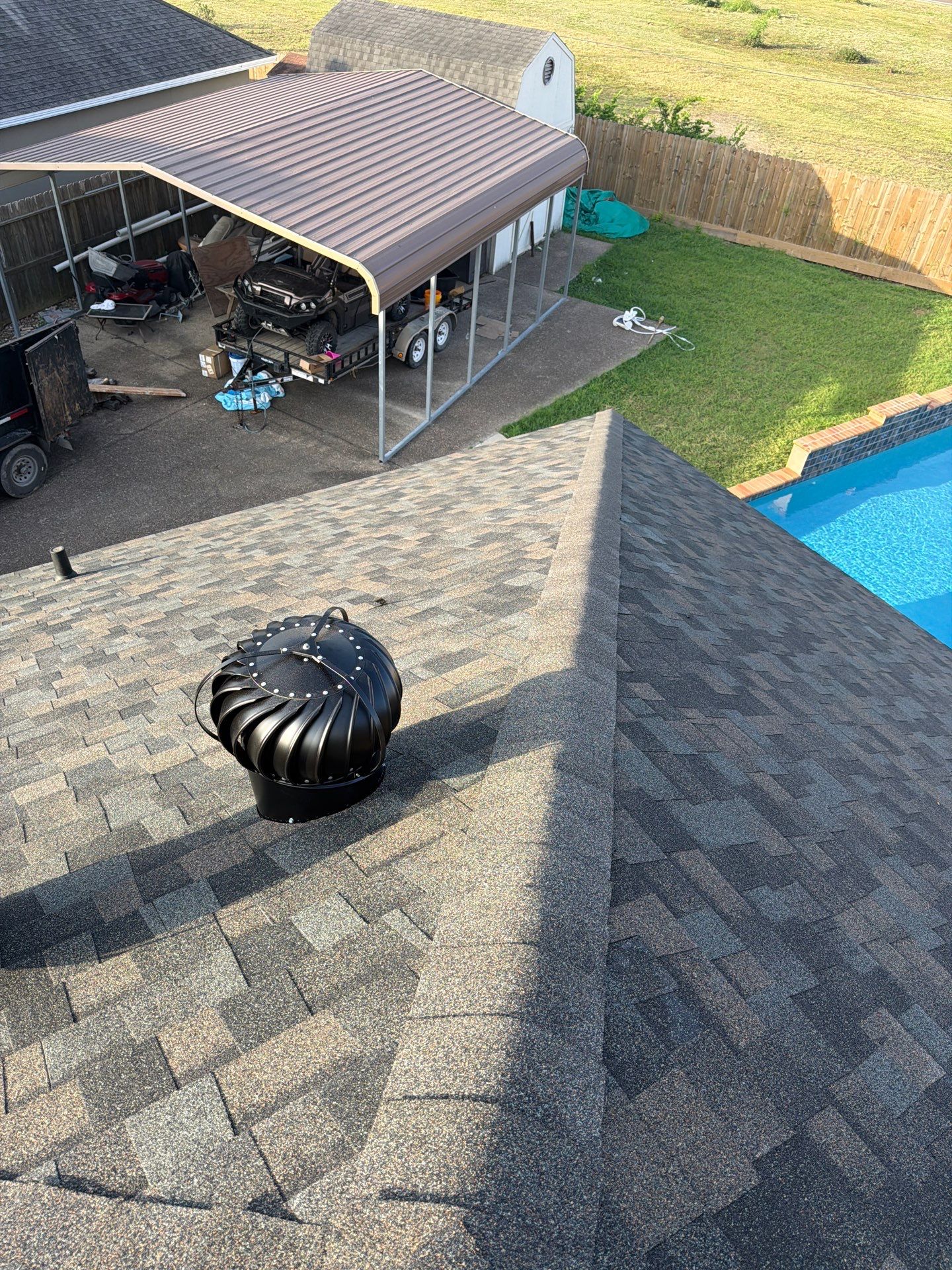 Flashing Stucco above the Roof by Bayfront Roofing and Construction