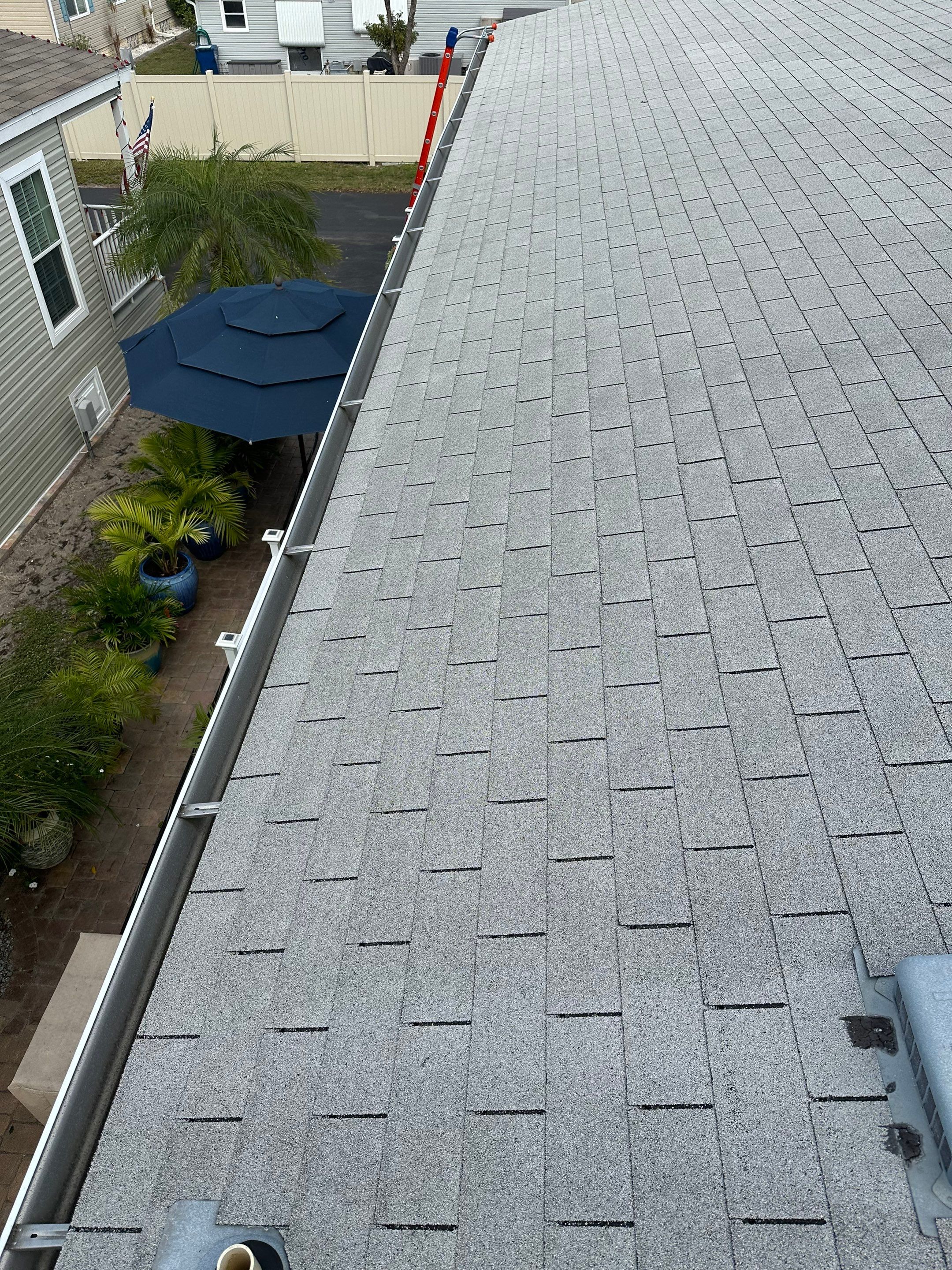 Roof Soft Wash for Double-Wide Manufactured Home in Fisherman’s Cove RV Park, Terra Ceia, FL by Sunshine AquaWash
