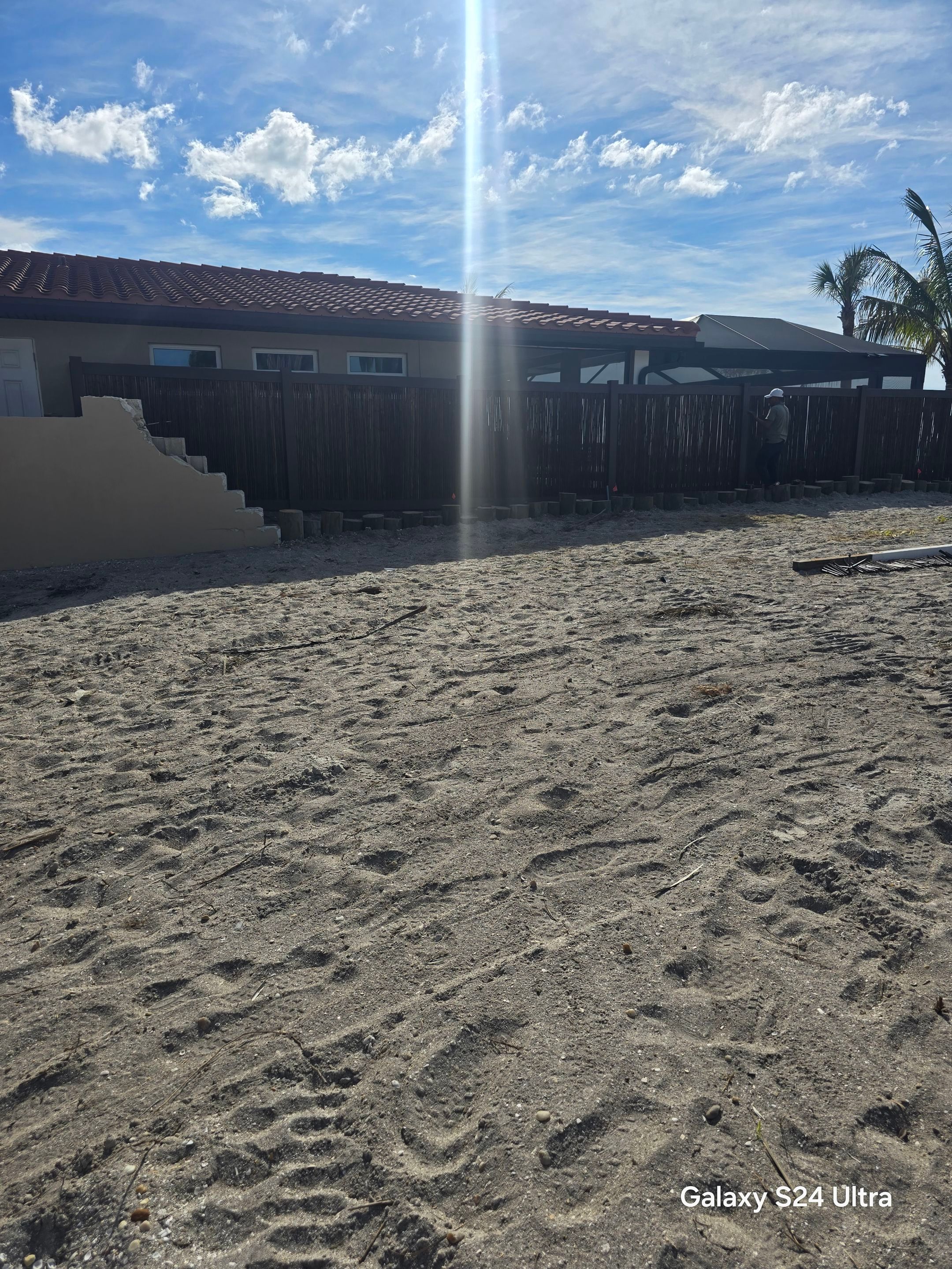 Custom Bamboo Vinyl Fence in Manasota Key by True Fence LLC