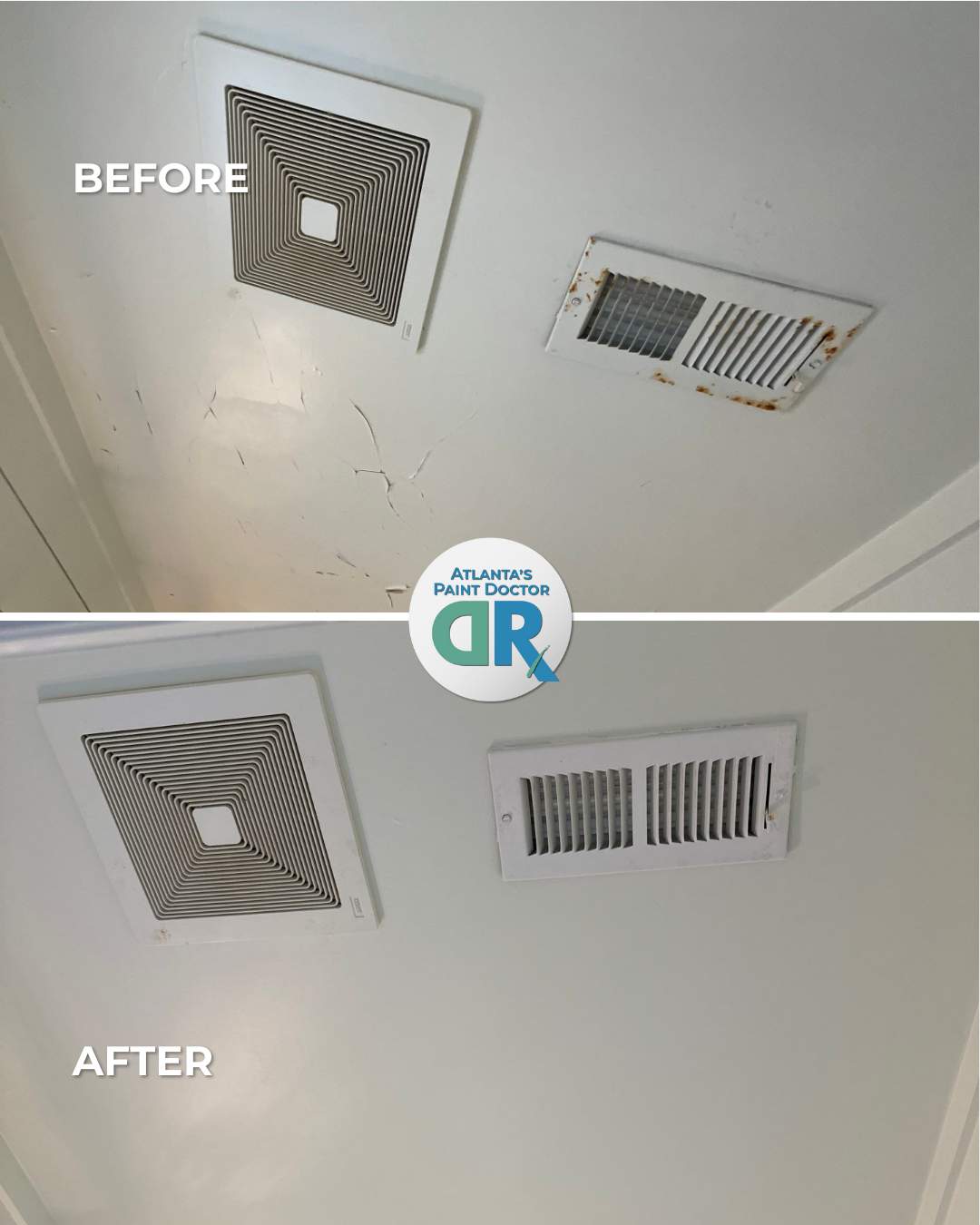 Interior Restoration – Humidity Damage Repair by Atlanta's Paint Doctor